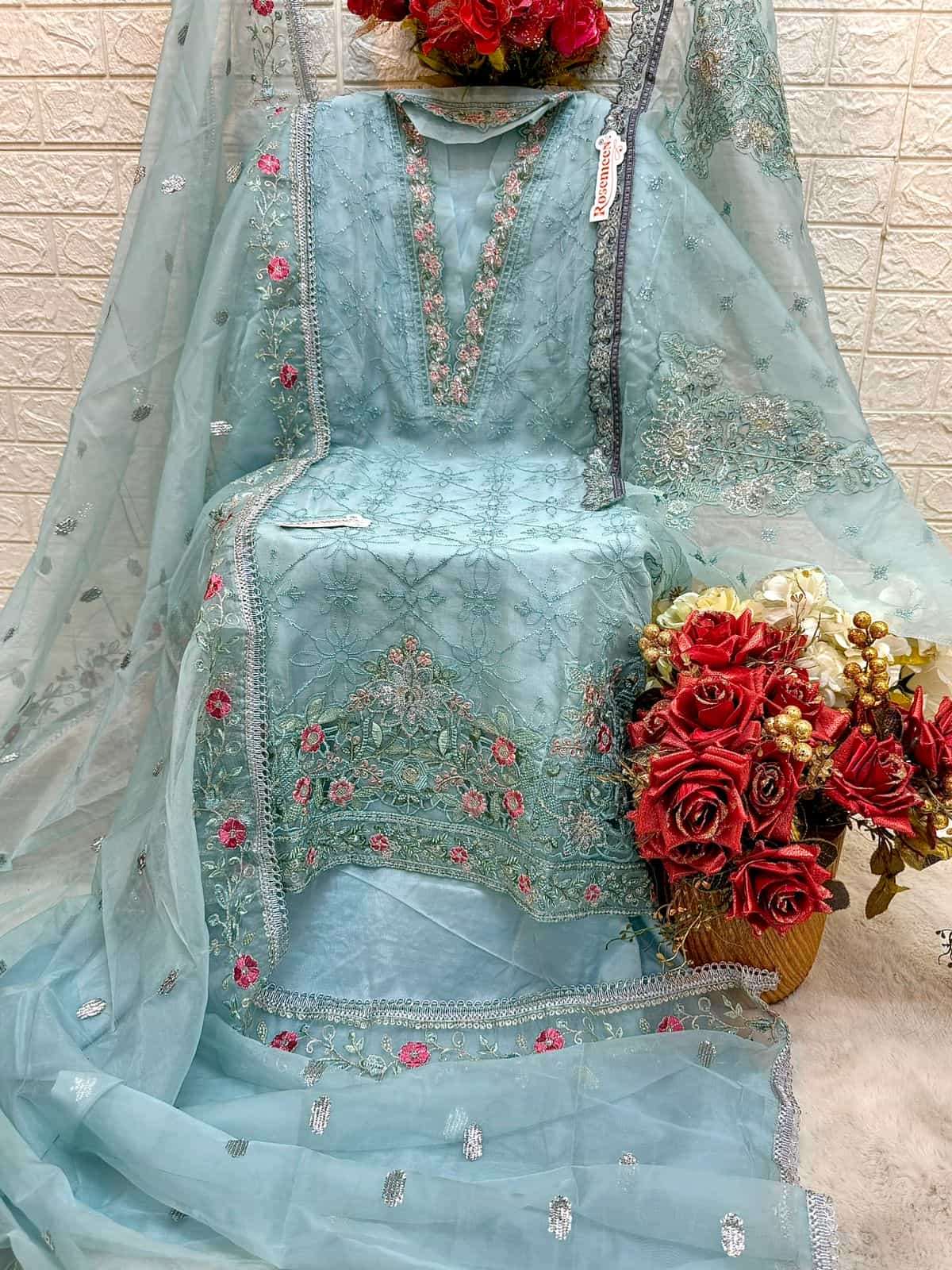 Fepic C 1762 C Festive Wear Style Organza Pakistani Suit Ensemble view 2