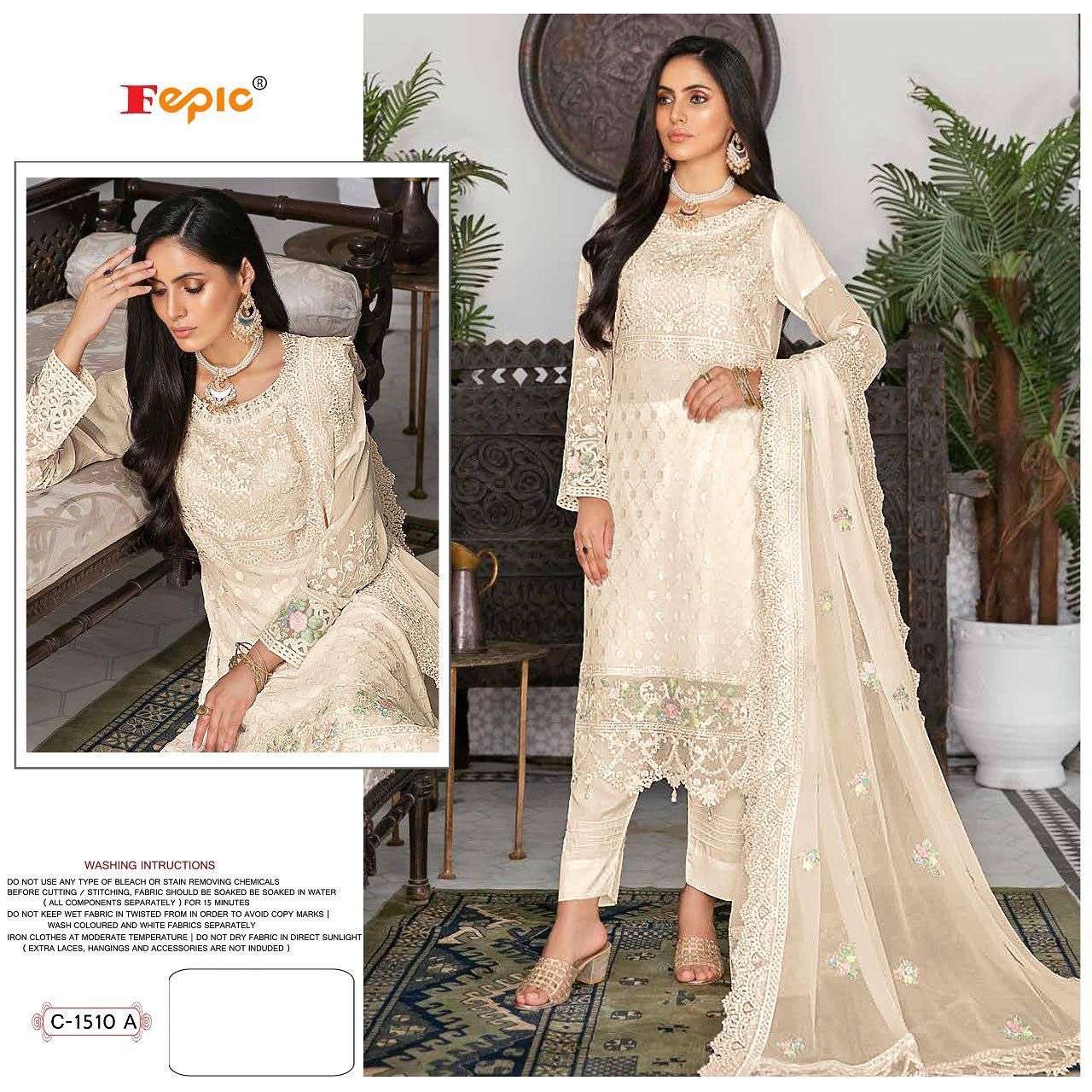 Fepic C 1510 Colors Embroidered Georgette Pakistani Suit view 6