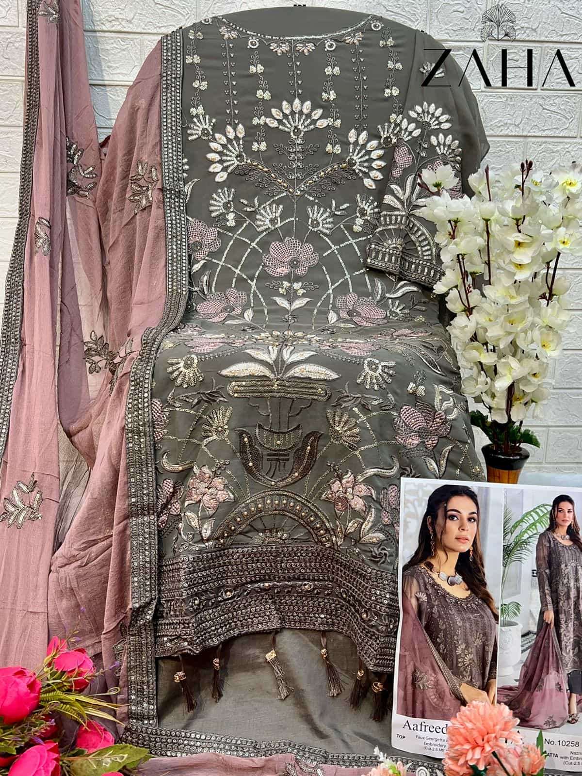 Zaha Aafreeda Vol-1 Embroidered Pakistani Suit view 2