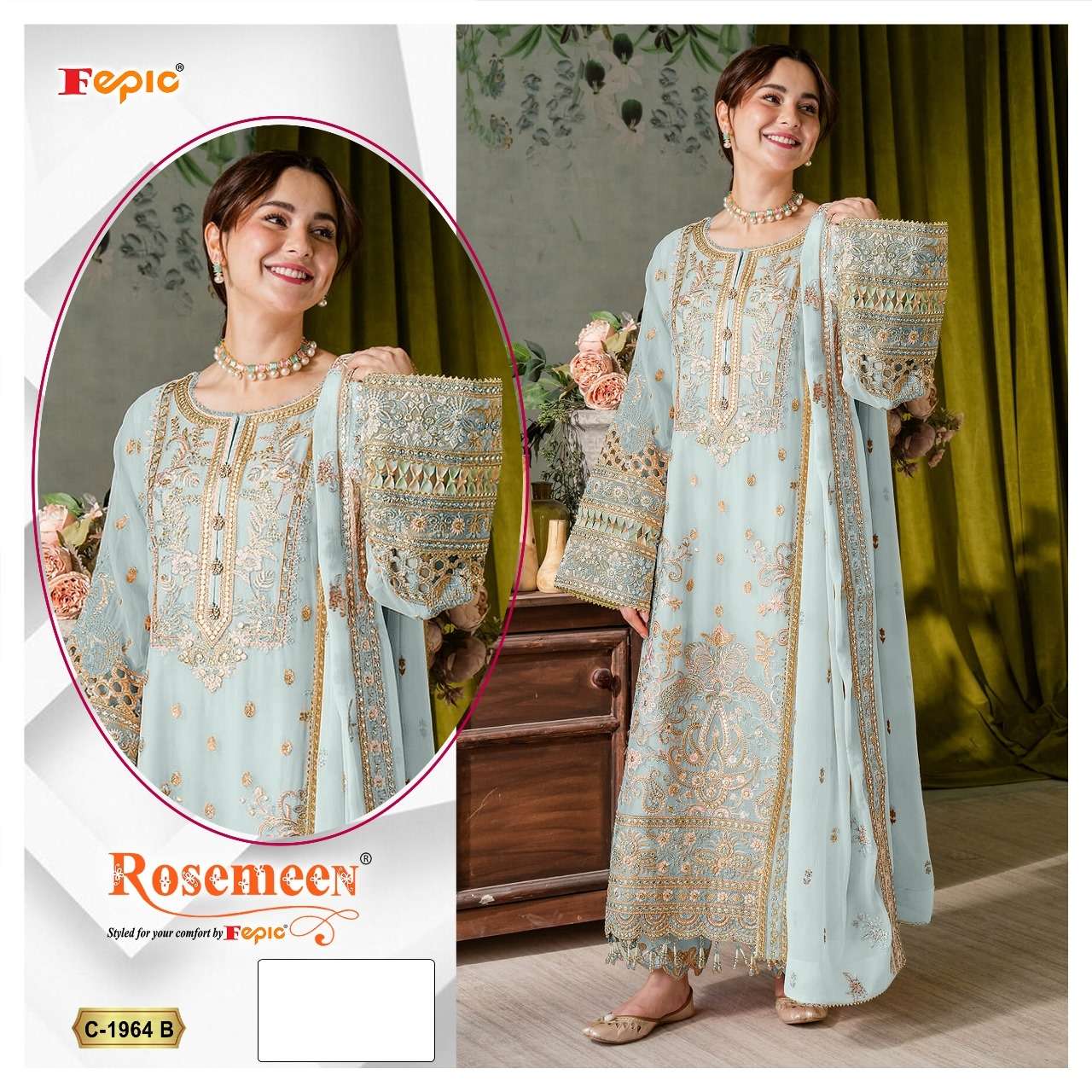 Fepic C 1964 Pakistani Suit Collection At Price view 2