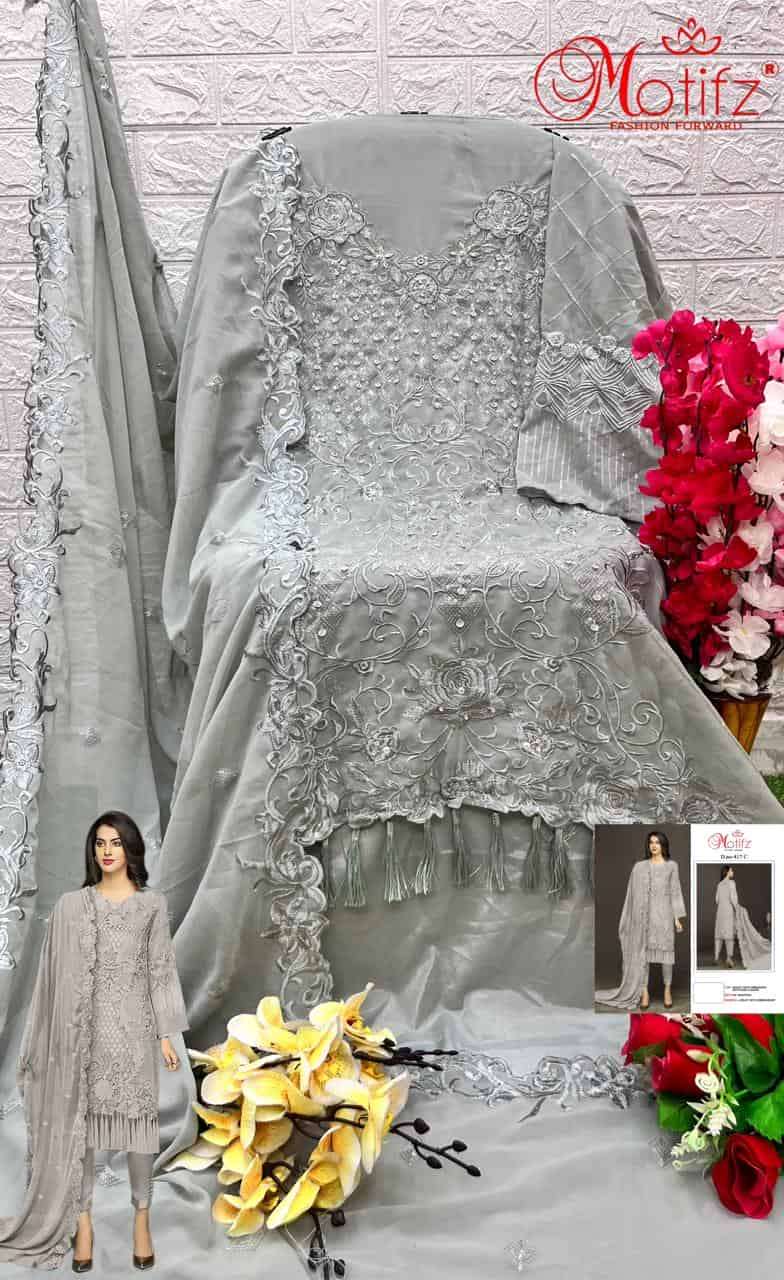 Motifz 417 Colors Festive Wear Style Designer Pakistani Salwar Suit Online Wholesalers view 12