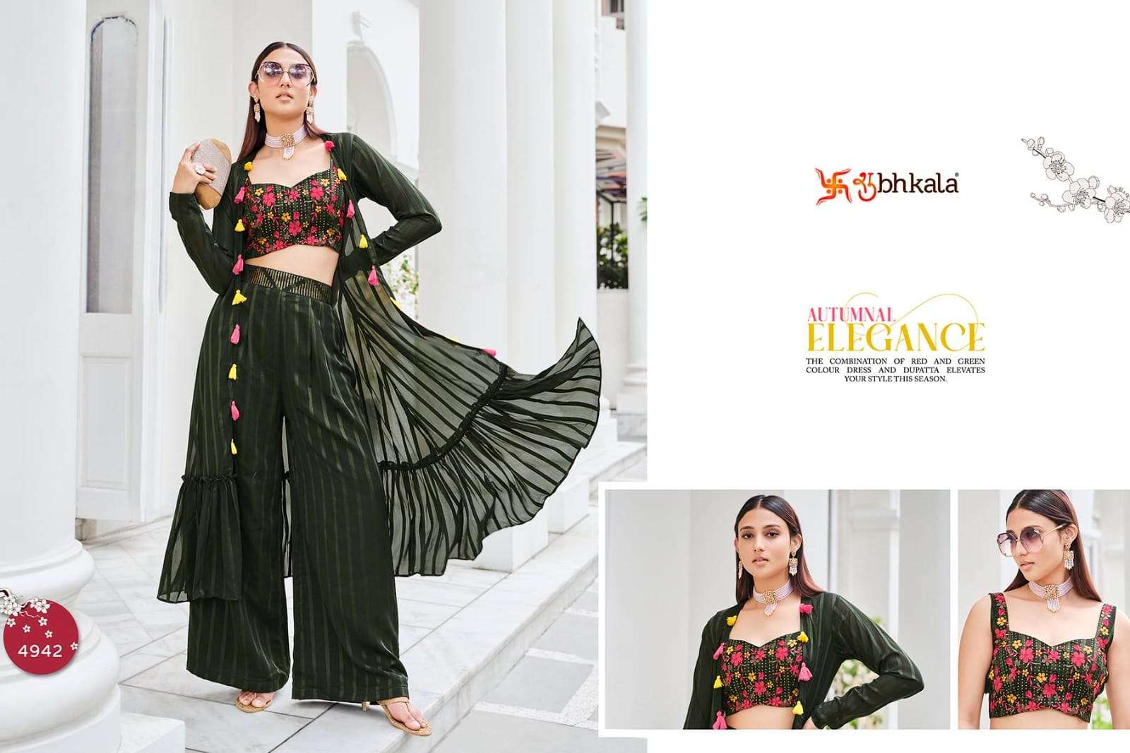 Shubhkala Flory Vol 38 Latest Designer 3 Piece Party Wear Collection view 3