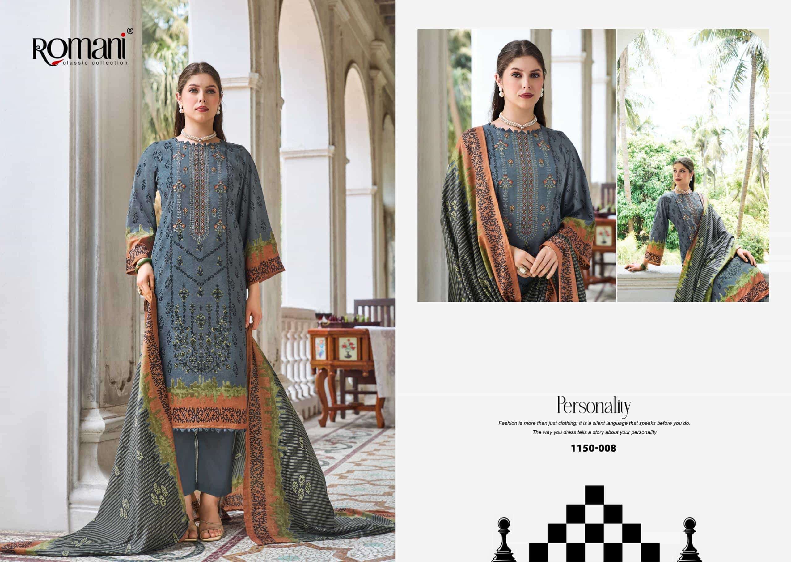 Romani Bin Kareem Vol 4 Fancy Cotton Dress Material view 7