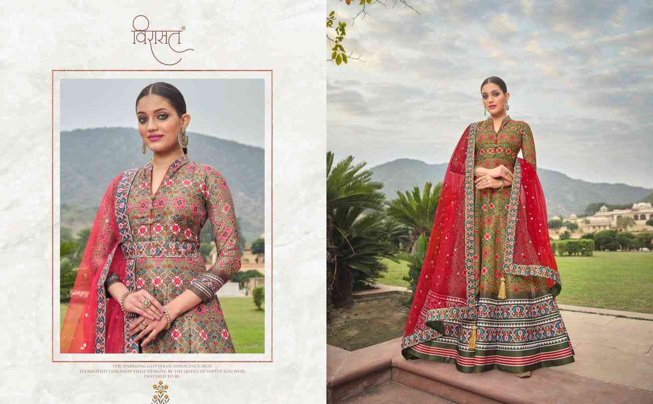 Virasat Patoal Designer Party Wear Silk Gown New Collection view 8