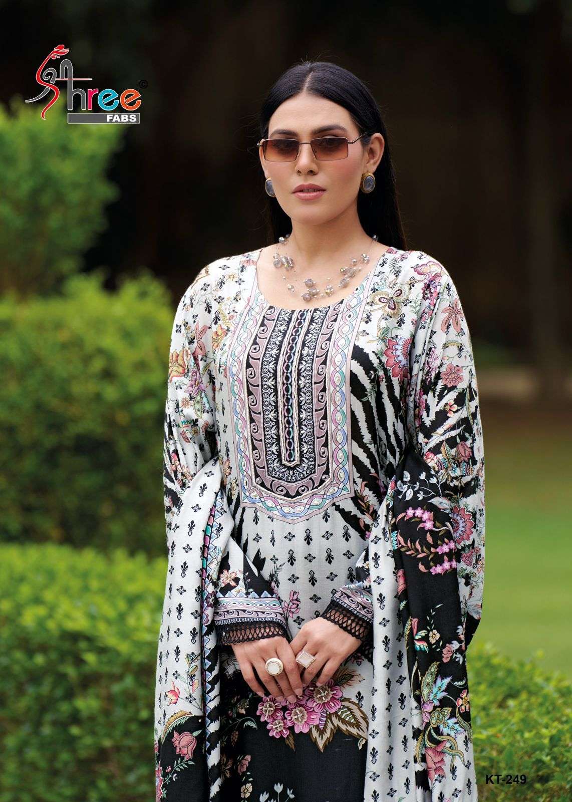 Shree Fabs Kt 249 Fancy Pakistani Muslin Suit Latest Collection view 4