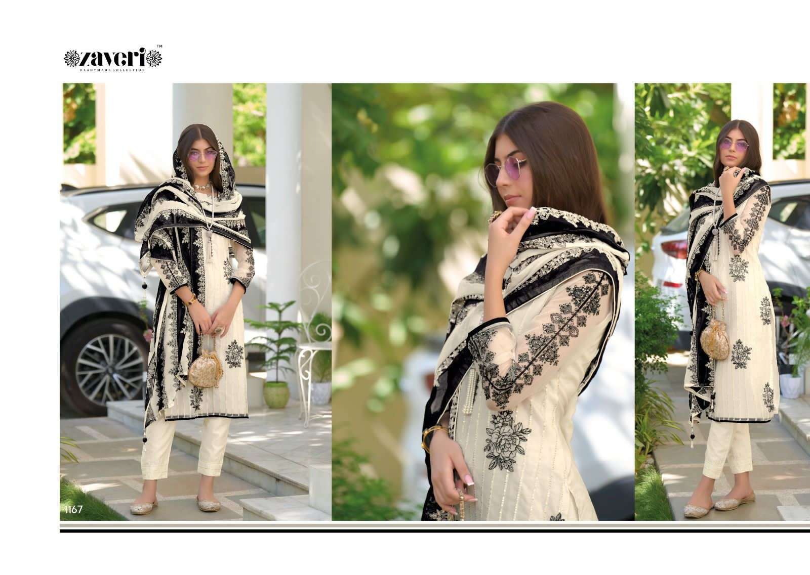 Zaveri Noor Fancy Organza Stylish Kurti Bottom Dupatta Set New Arrivals view 2