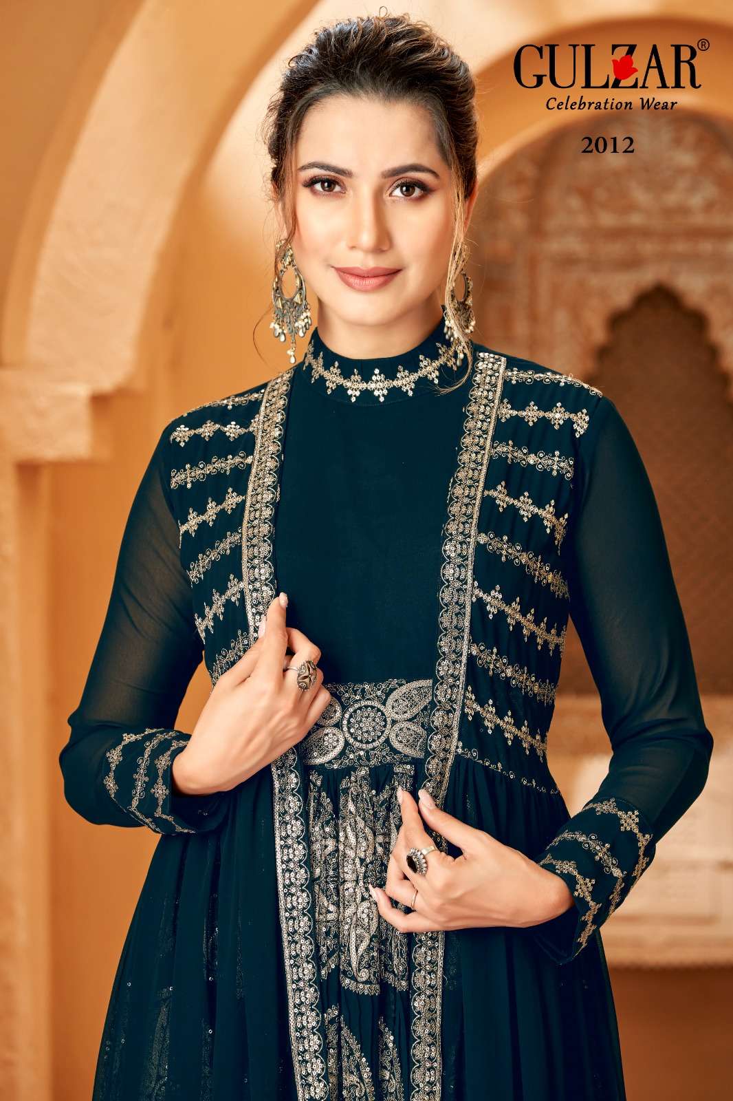Gulzar Romaa 2011 To 2013 Partywear Style Indo Western Dress Latest Collection view 6