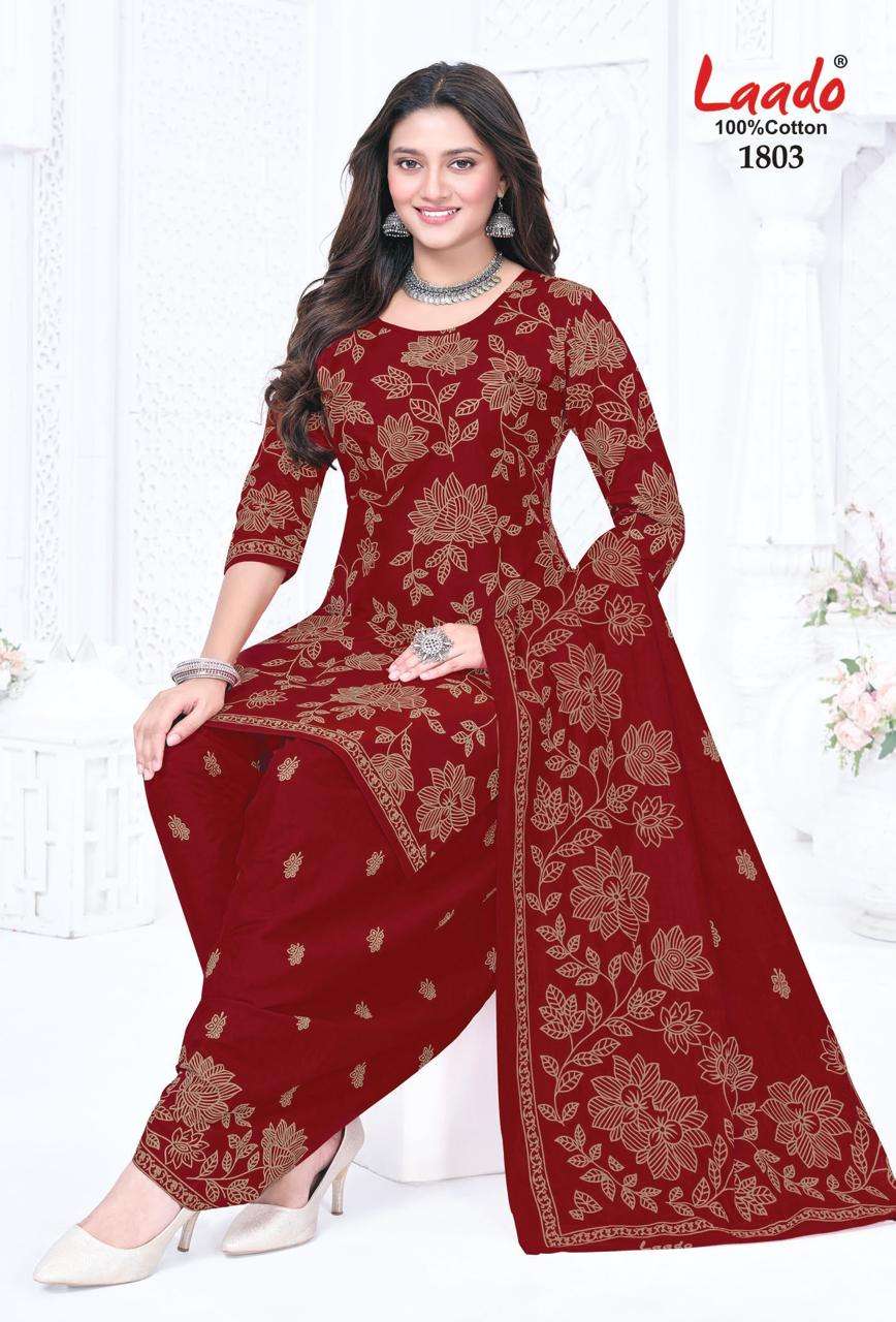 Laado Nadiya Patiyala Vol 18 Printed Cotton Dress view 12
