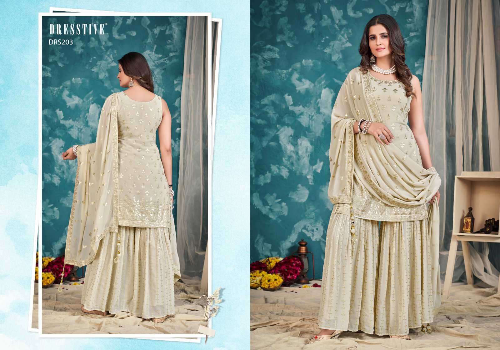 Dresstive Seher Designer Wedding Wear Gharara Dress Online view 8