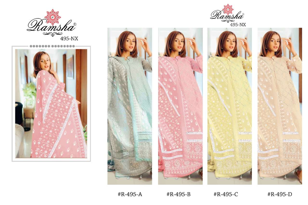 Ramsha R 495 Colors Georgette Pakistani Salwar Suit view 9