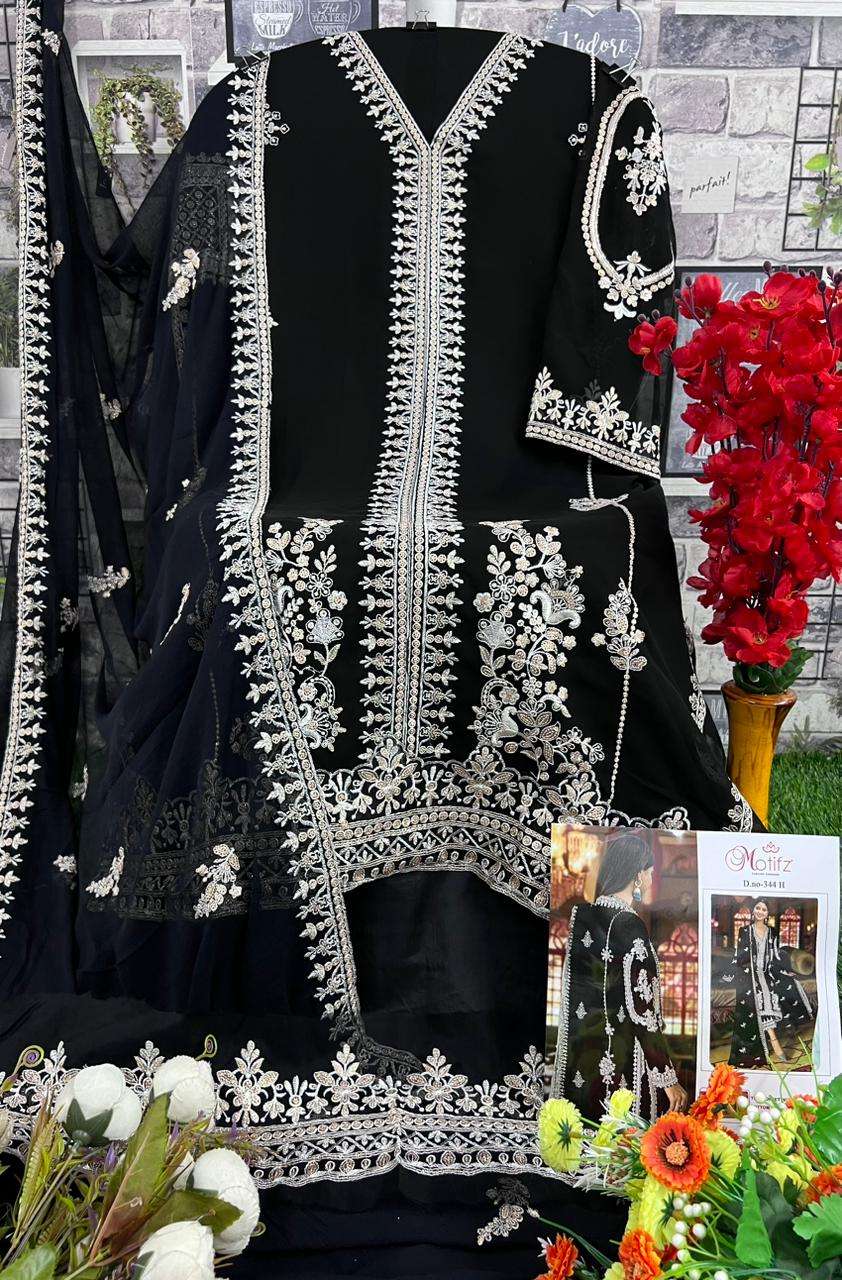 Motifz 344 H Embroidered Unstitched Dress view 2