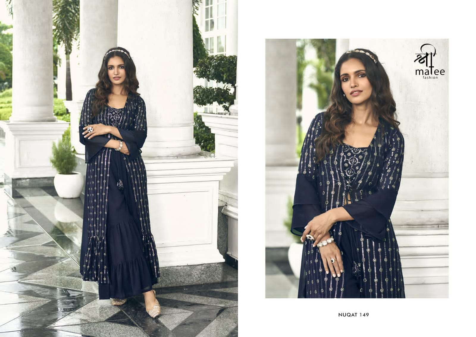 Shreematee Nuqat Partywear Shurg Style Designer 3 Piece New Arrivals view 13