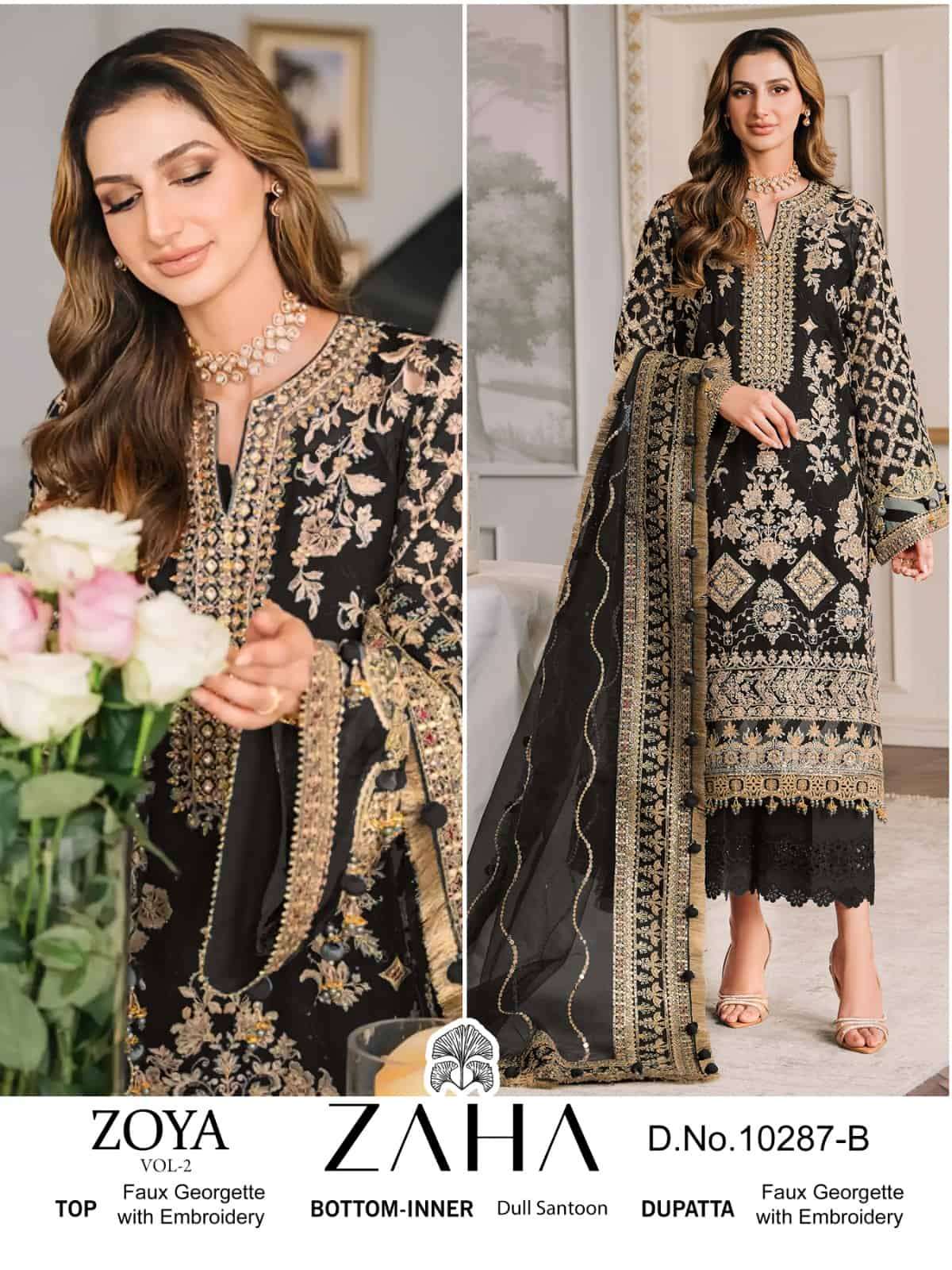 Zaha Zoya Vol 2 10287 Colors Georgette Pakistani Salwar Suit Stylish Ensemble view 17