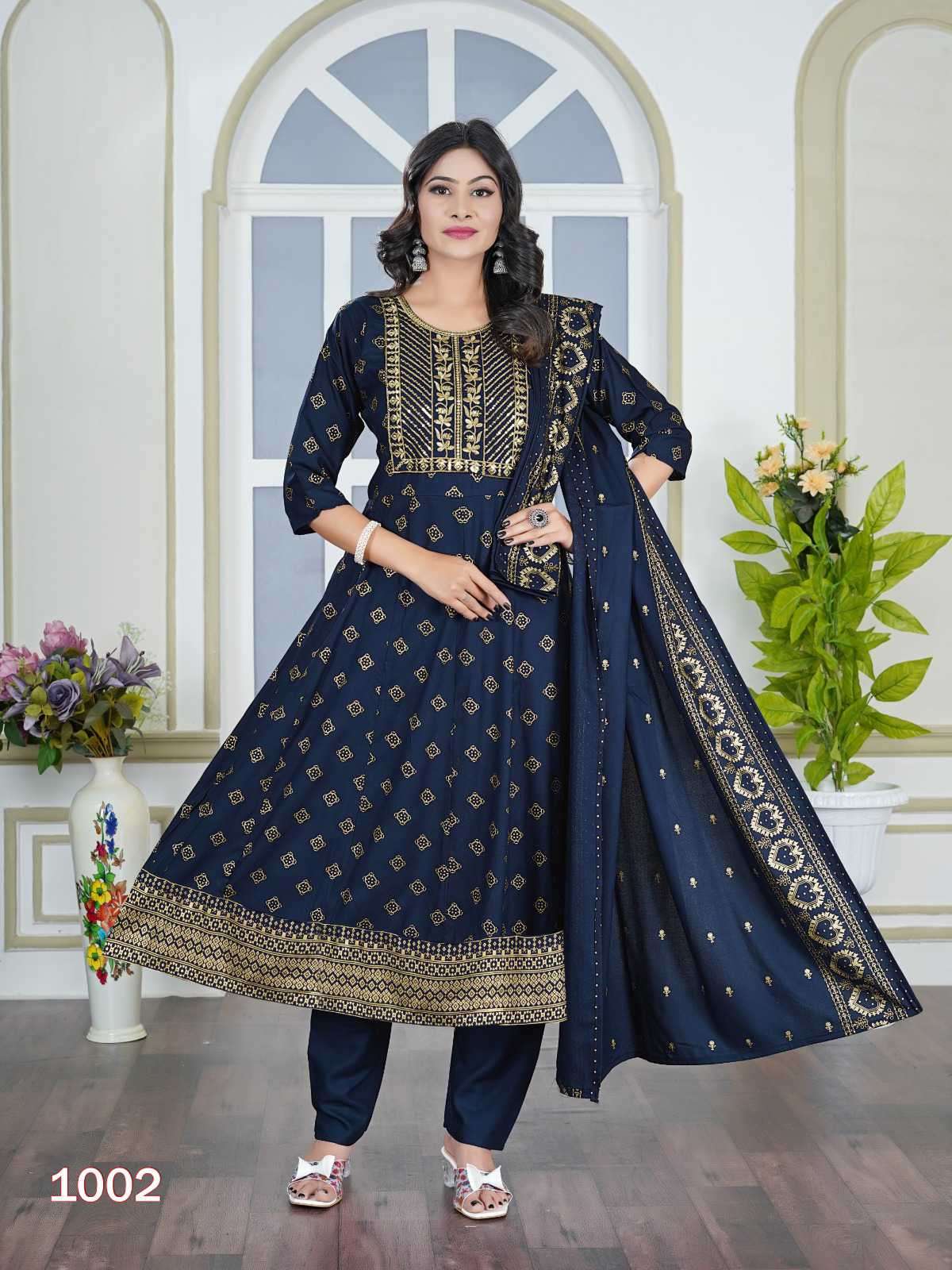 Padmavati Akira Vol 2 Anarkali Pattern Readymade 3 Piece Set Catalogs view 3