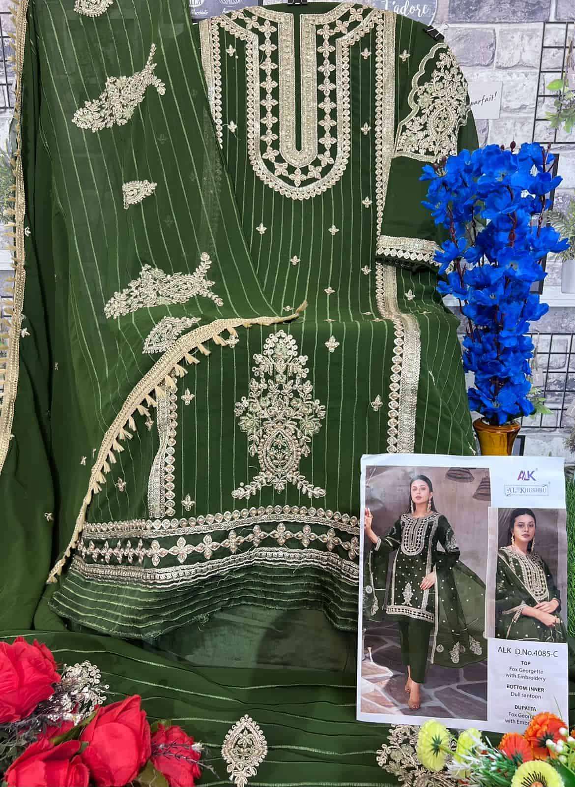 Al Khushbu 4085 C Pakistani Style Designer Festive Wear Salwar Suit view 2