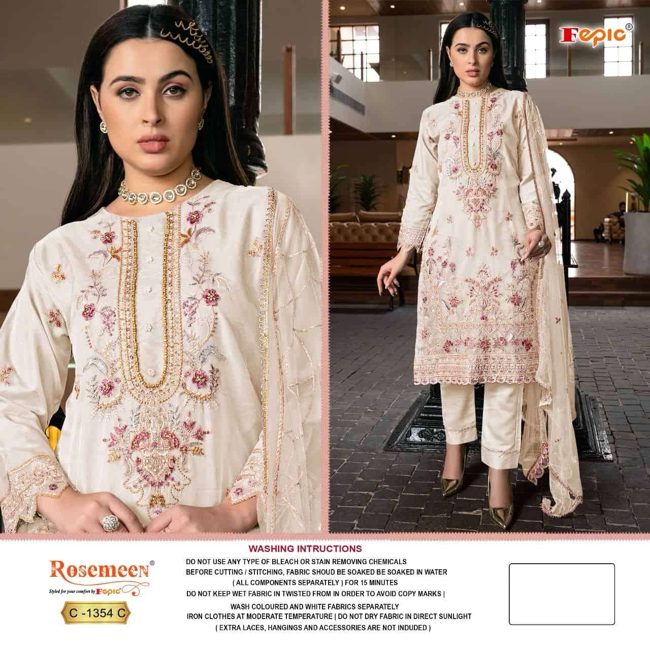 Fepic C 1354 Colors Pakistani Festive Wear Style Designer Salwar Suit Exporters view 3