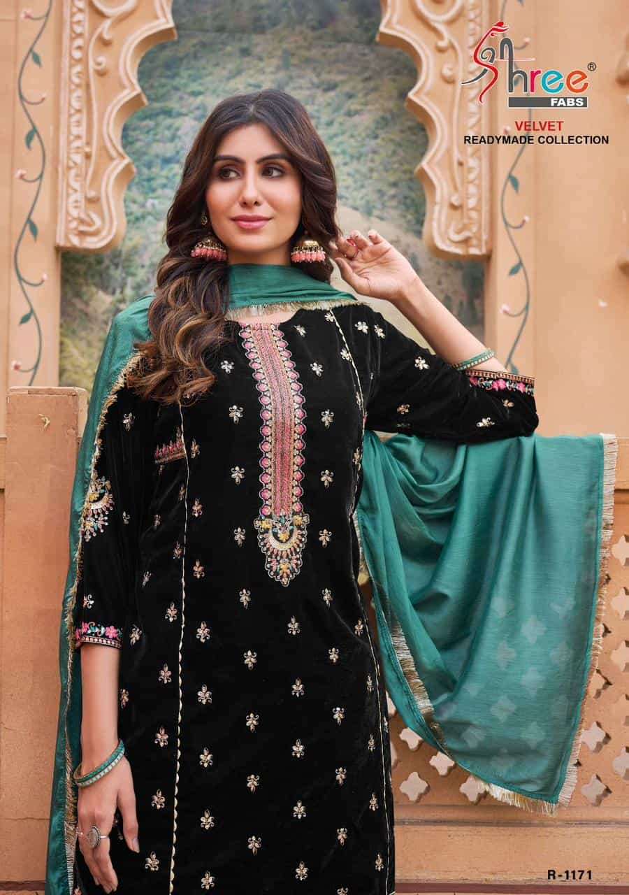 Shree Fabs R 1171 Velvet Readymade Collection Party Wear Style Designer Suit Wholesalers view 6