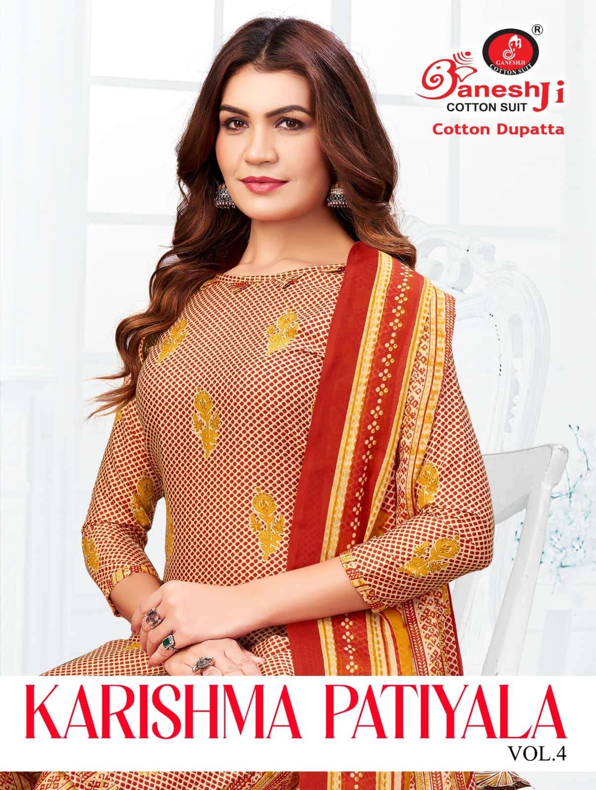 Ganeshji Karishma Patiyala Vol 4 Unstitch Cotton Salwar Suit Sets view 8