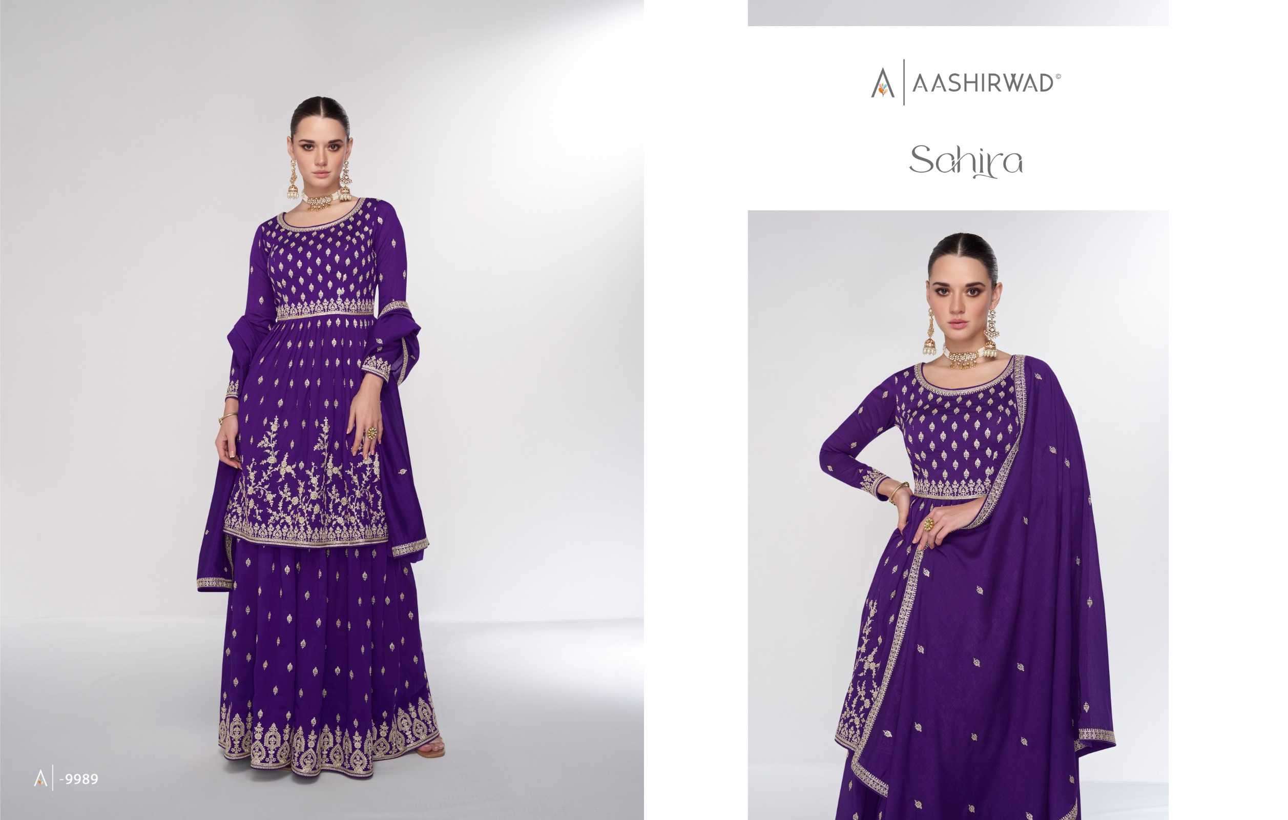 Aashirwad Sahira 9989 To 9991 Readymade Designer Dress Catalog Exporters view 2