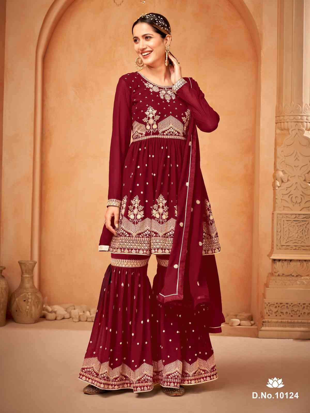 Anjubaa Vol 12 Fancy Party Wear Sharara Suit view 2
