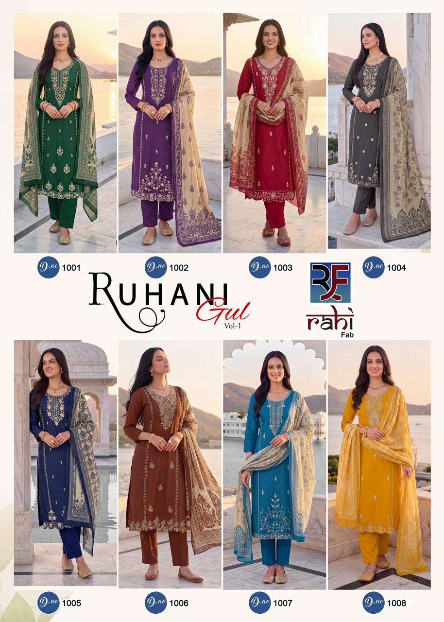 Rahi Fab Ruhani Gul Vol 1 Premium Wear Cotton Dress view 4