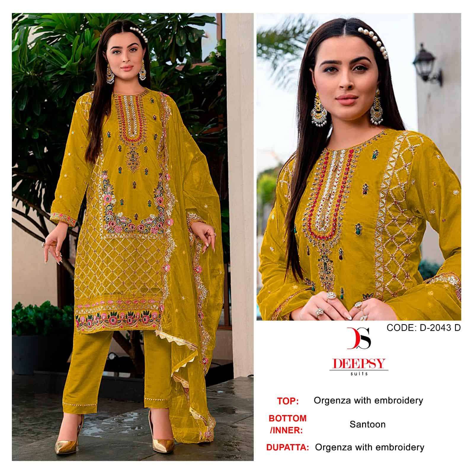 Deepsy D 2043 Colors New Designs Pakistani Festive Wear Salwar Suit Wholesalers view 3