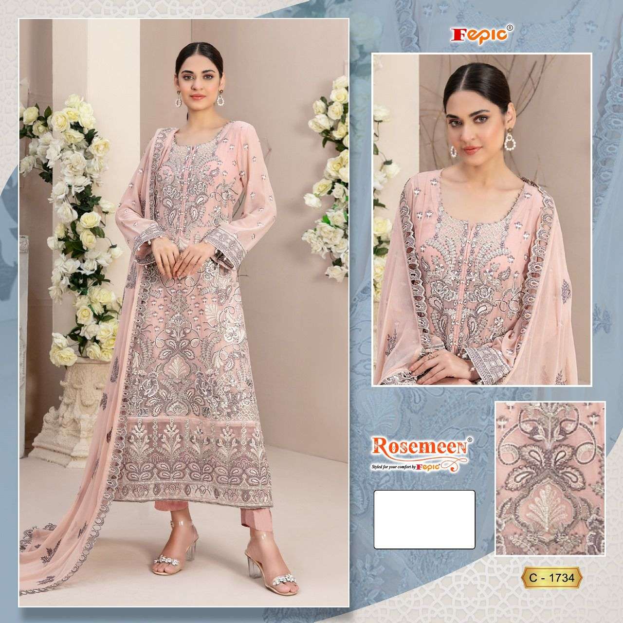 Fepic Rosemeen Embroidered Pakistani Suit view 2