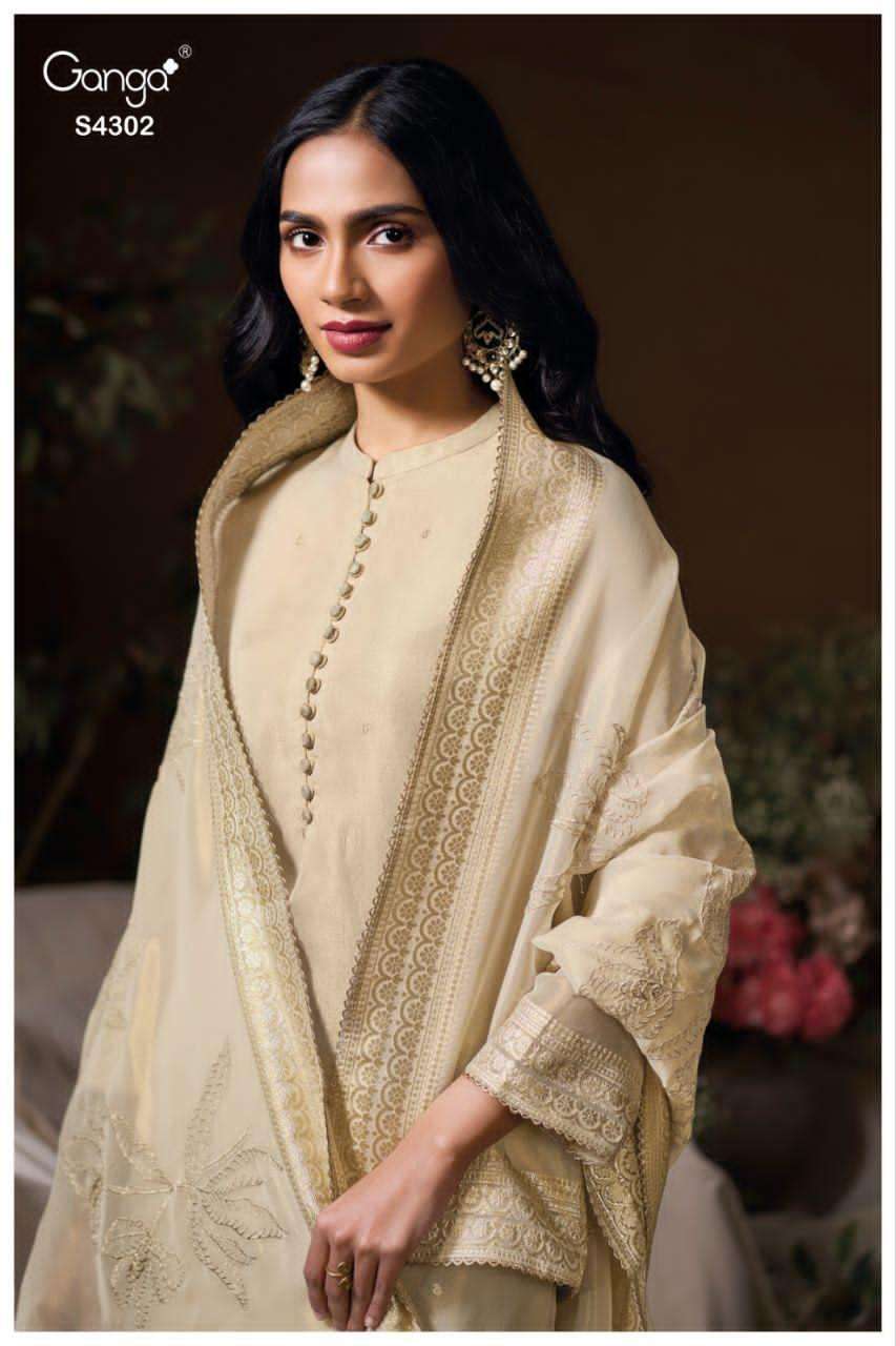 Ganga Fashion Isvaya 4302 Pure Bemberg Silk Designer Dress Collection view 4
