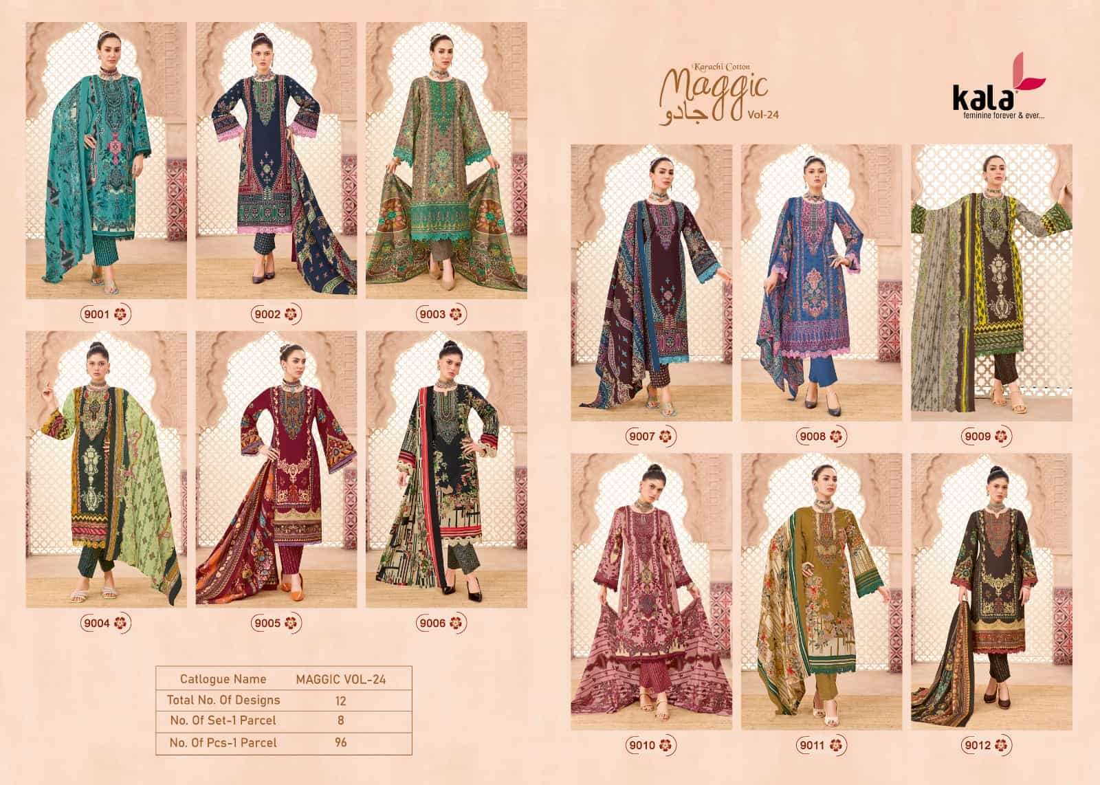 Kala Maggic Vol 24 Pure Cotton Unstitch Suit view 13