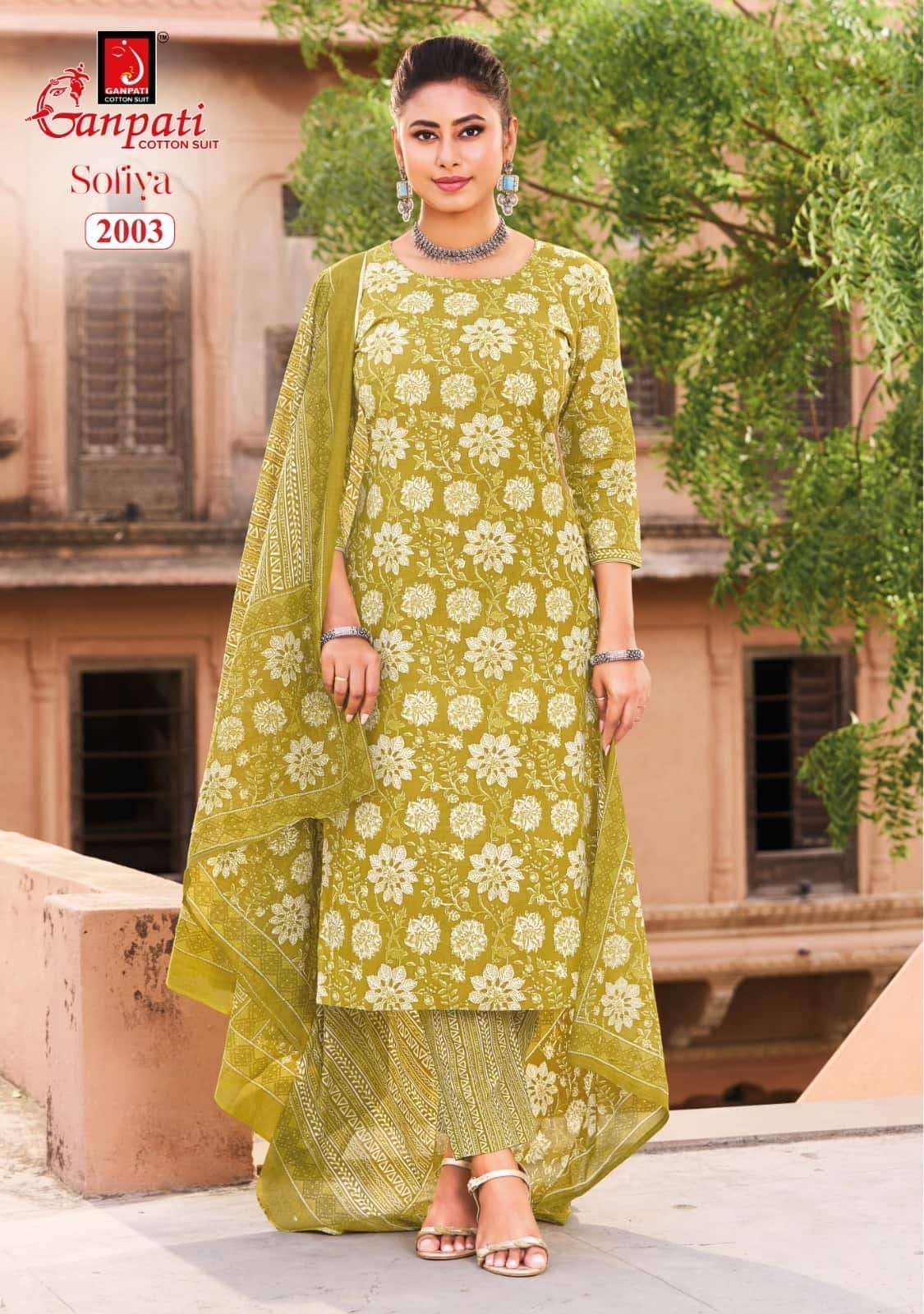 Ganpati Sofiya Vol 2 Unstitch Cotton Ladies Dress Catalog view 13