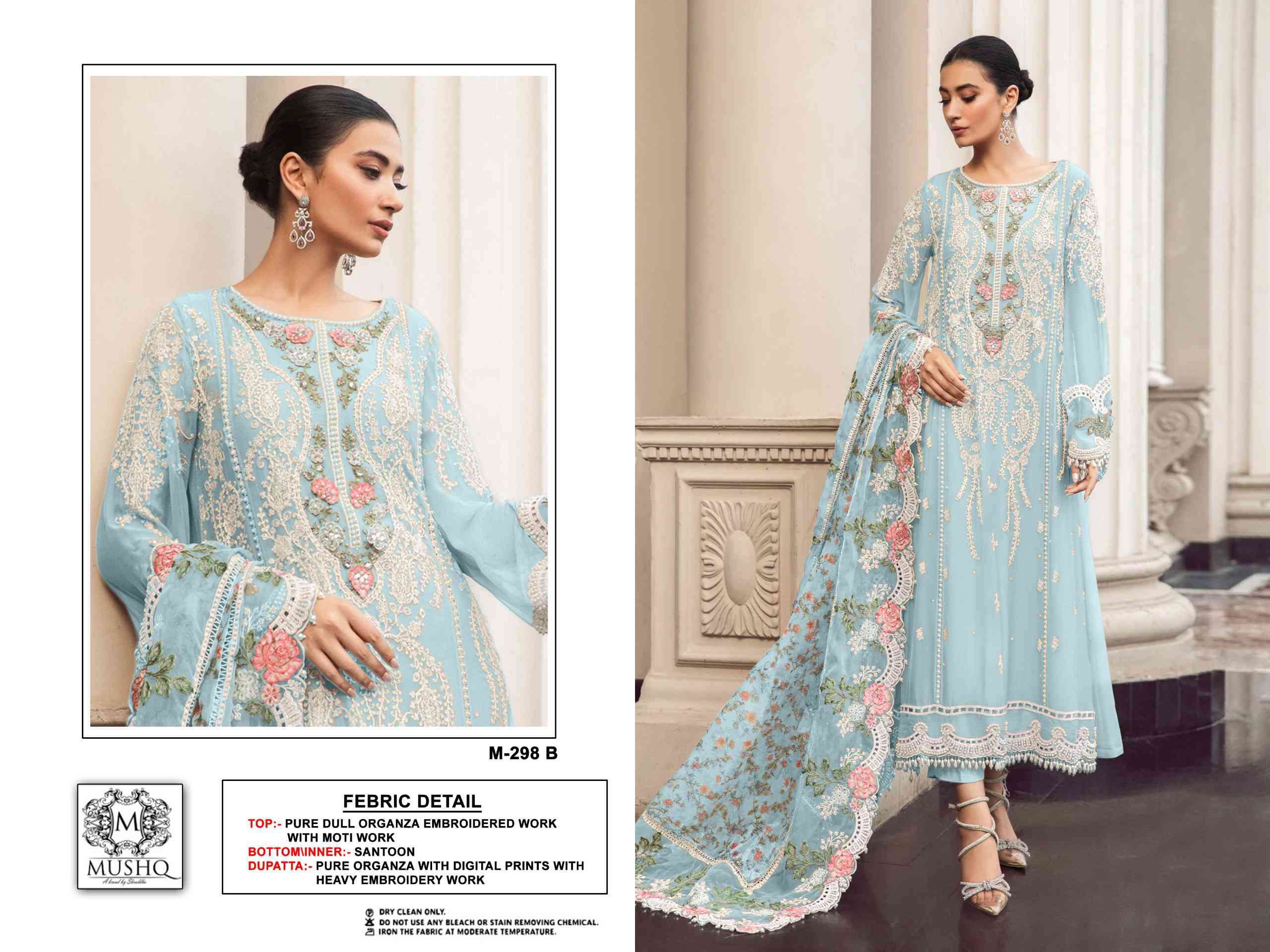 Mushq M-298 B Designer Organza Salwar Suit view 2