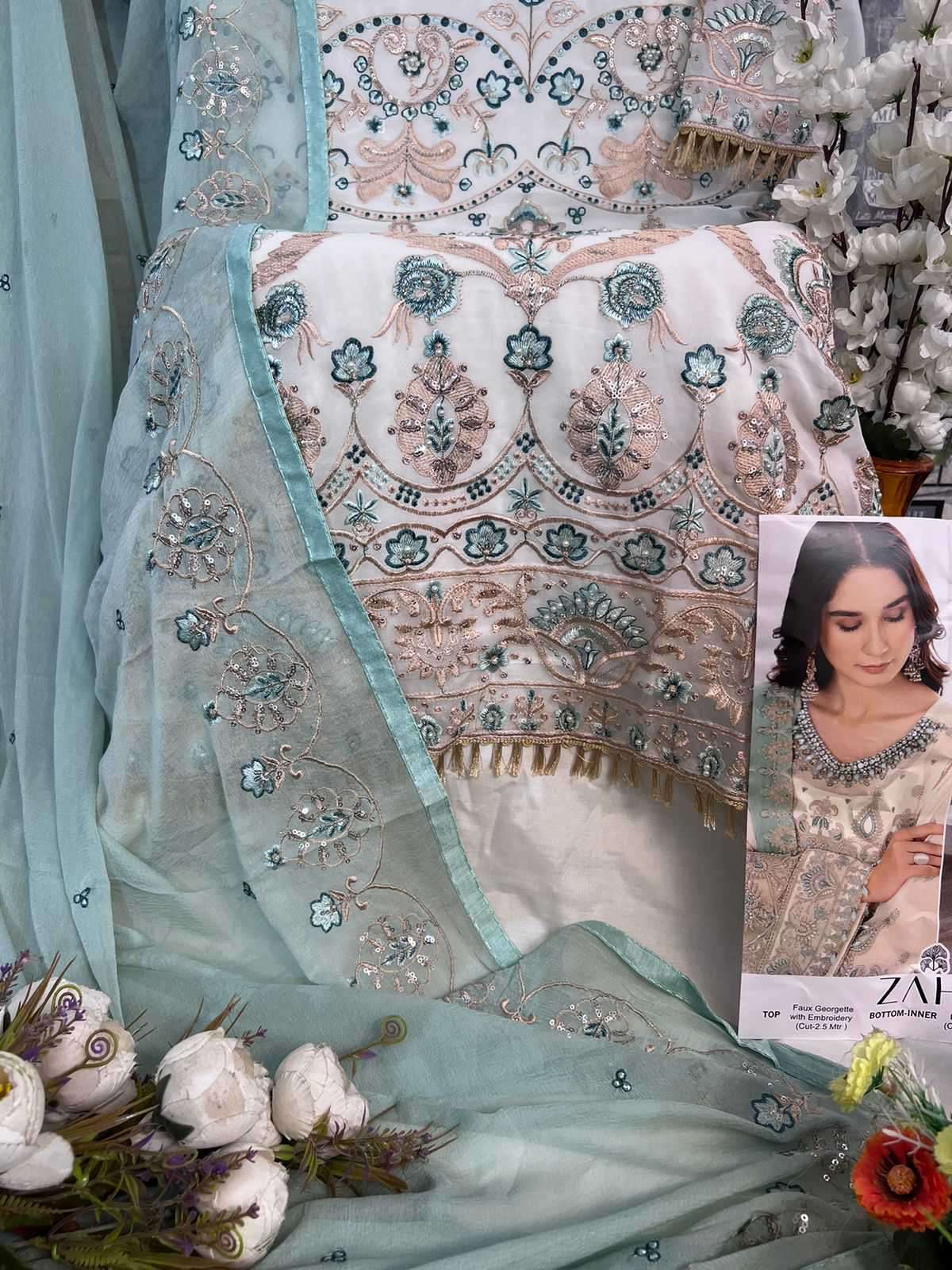 Zaha Khushbu Vol 8 Wedding Wear Designer Pakistani Dress Online view 4