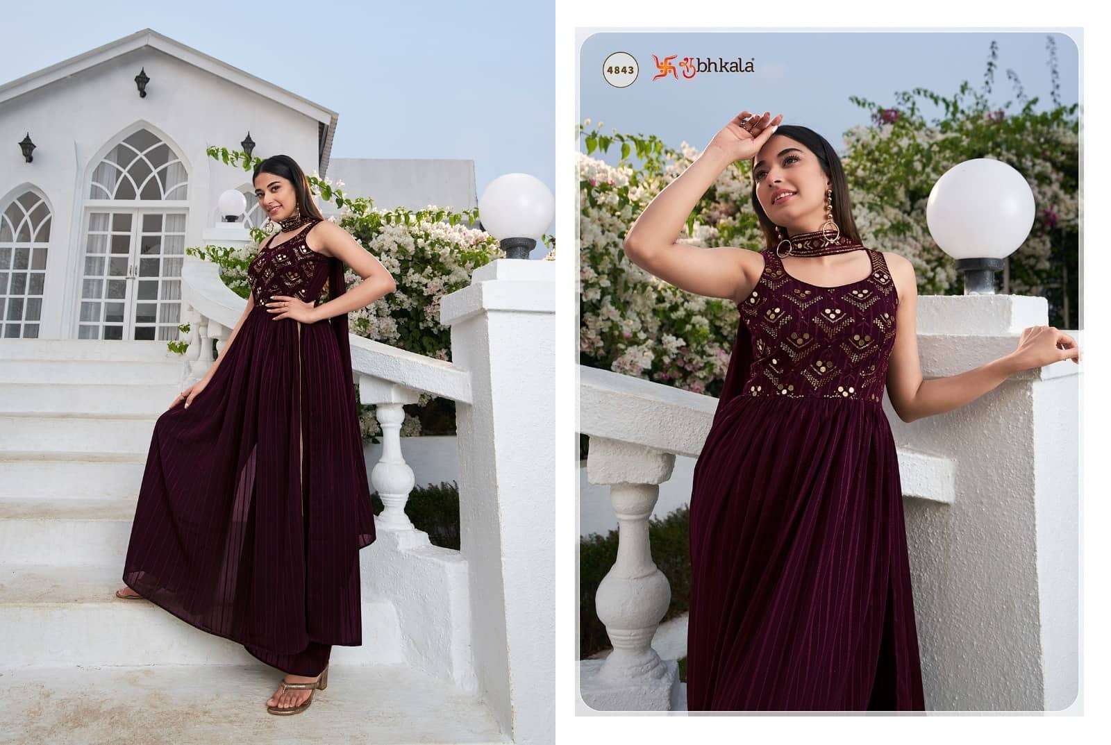 Shubhkala Flory Festive Palazzo Dress view 8