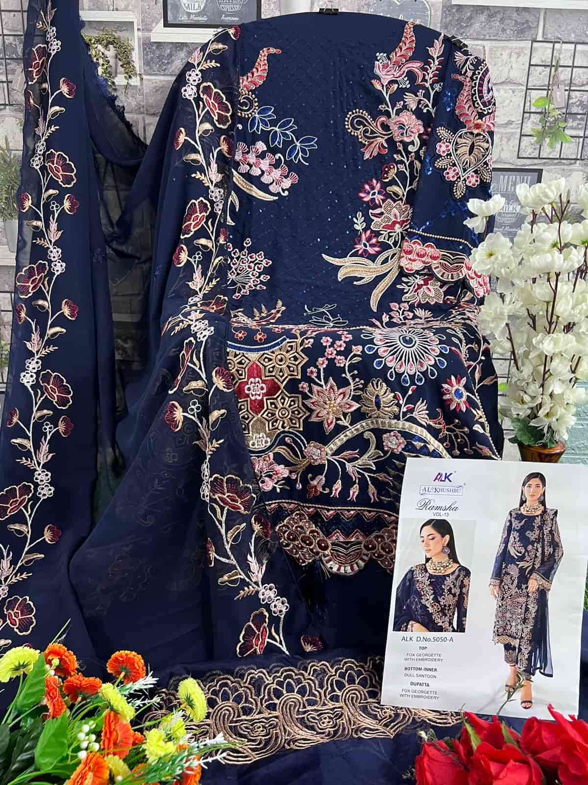 Zaha Ramsha Vol 13 Embroidered Pakistani Suit view 6