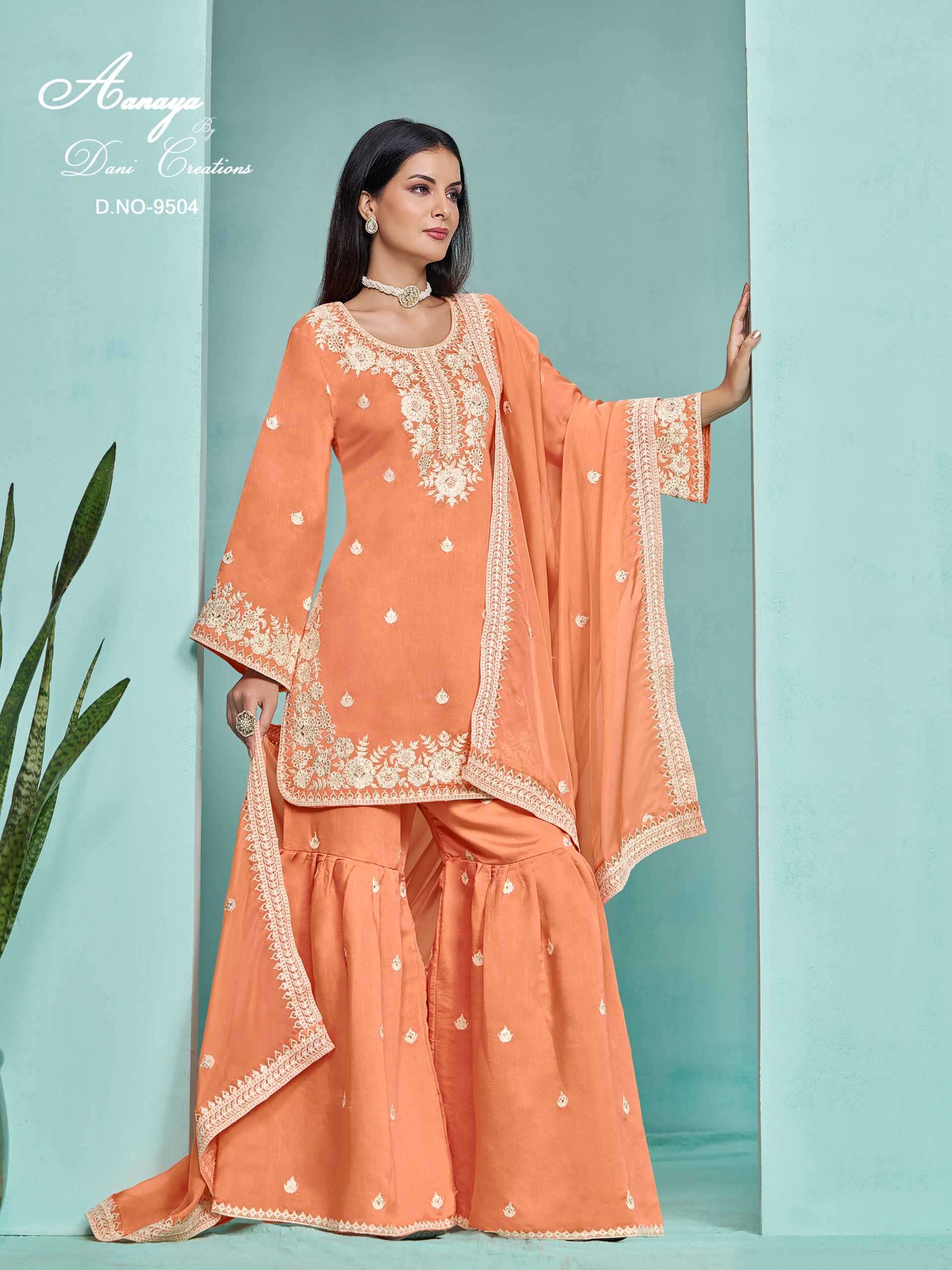 Aanaya Vol 195 9501 To 9504 Sharara Pattern Suits view 7