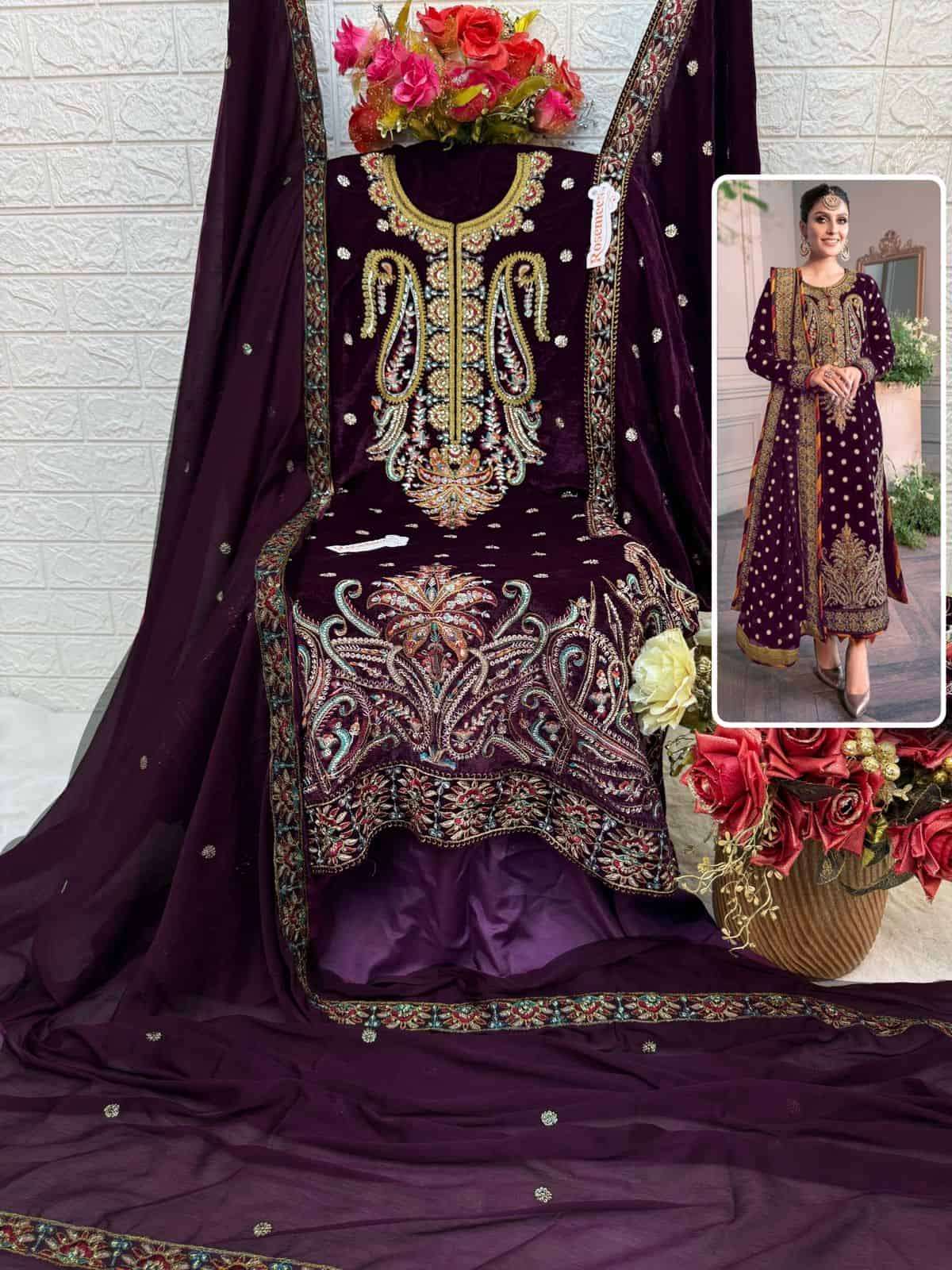 Fepic V 17033 Colors Heavy Designer Style Pakistani Winter Wear suit Online view 6