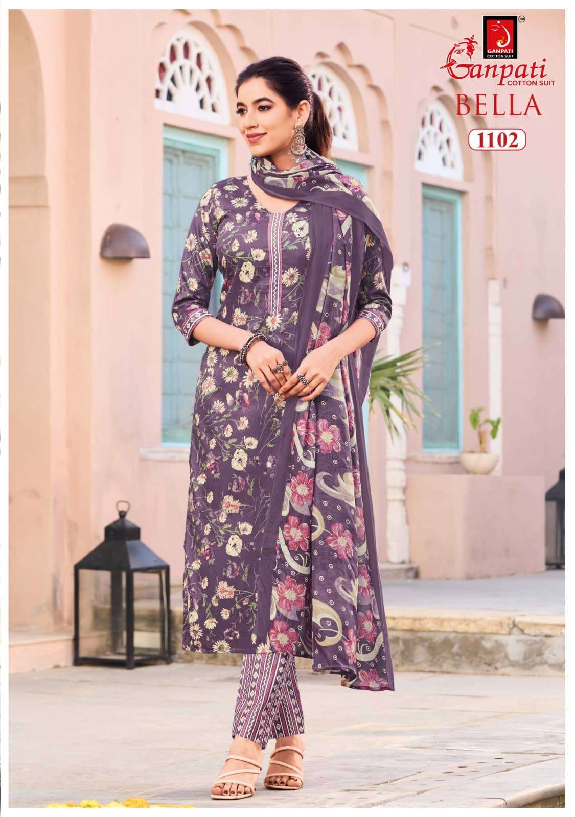 Ganpati Bella Vol 11 Premium Cotton Ladies Dress Exporters view 13
