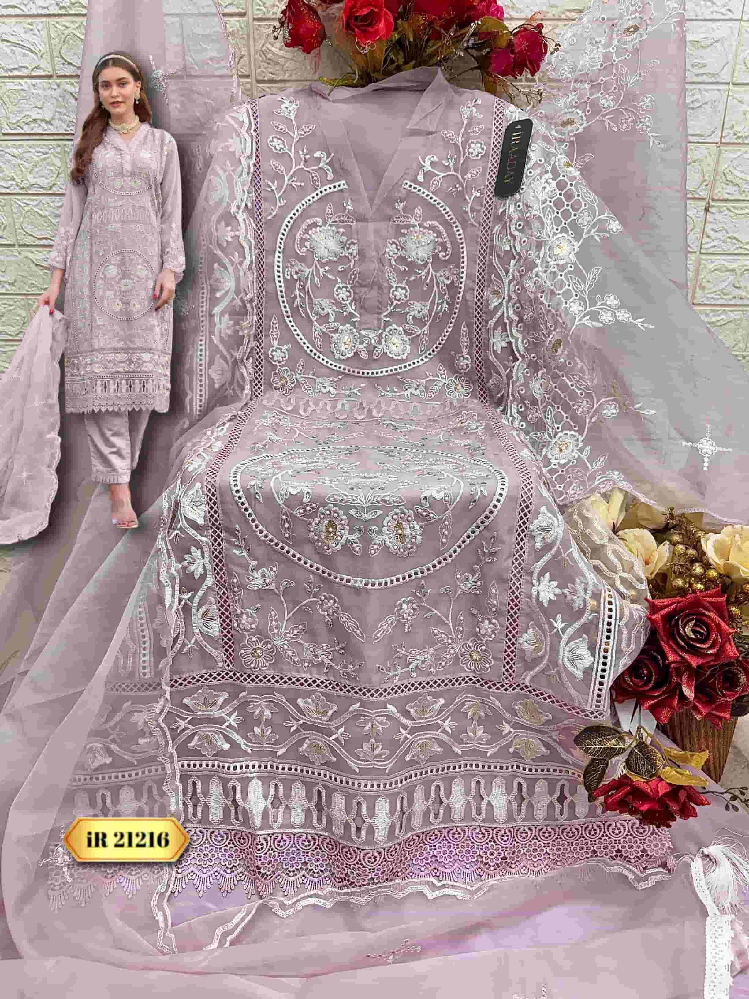 Fepic IR 21216 Pakistani Designer Organza Salwar Suit Exporter view 2