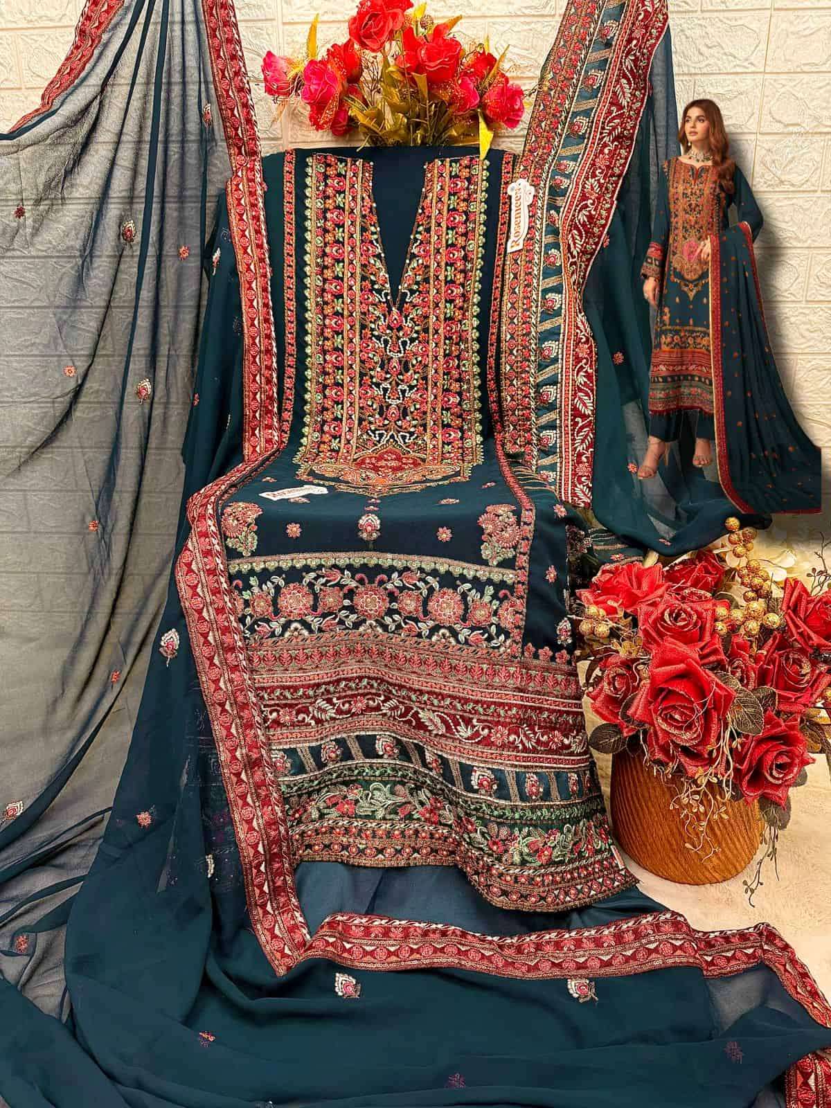 Fepic Rosemeen Embroidered Georgette Suit view 2