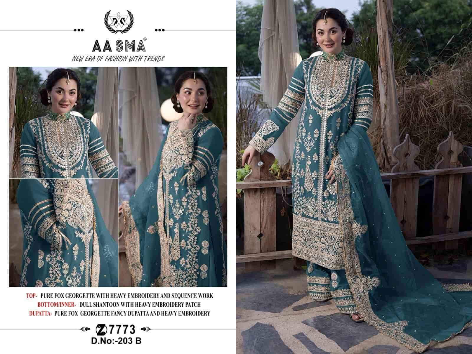 Aasma 203 B Heavy Georgette Pakistani Suit