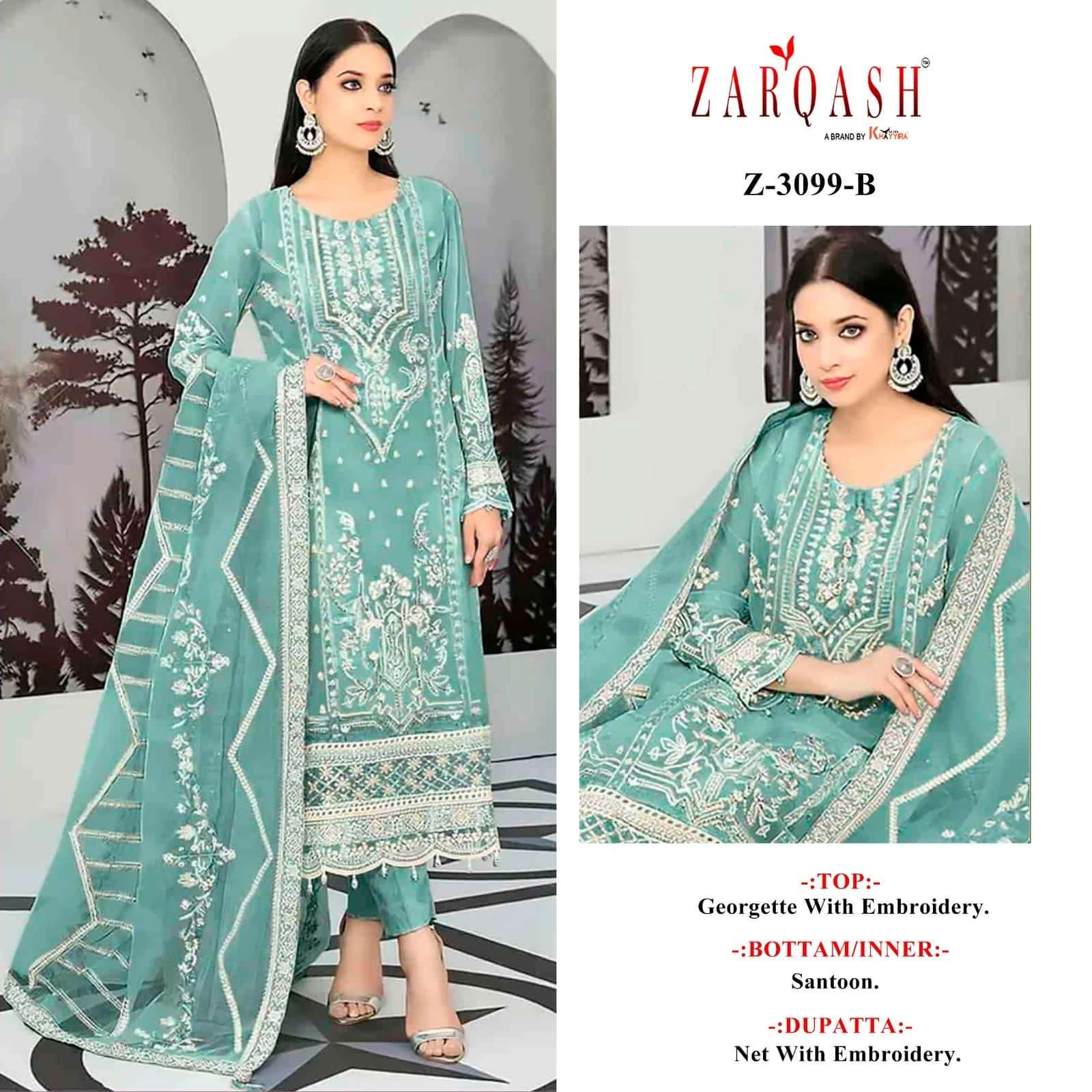 Zarqash Z 3099 Embroidered Festive Salwar Suit view 2