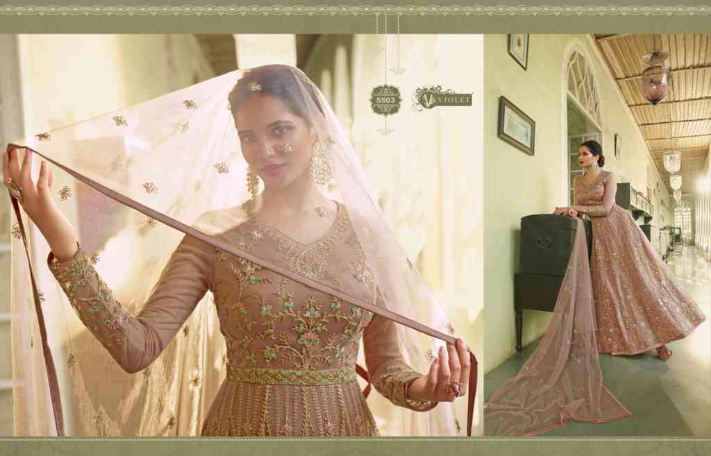 Swagat Violet Designer Anarkali Gown view 2
