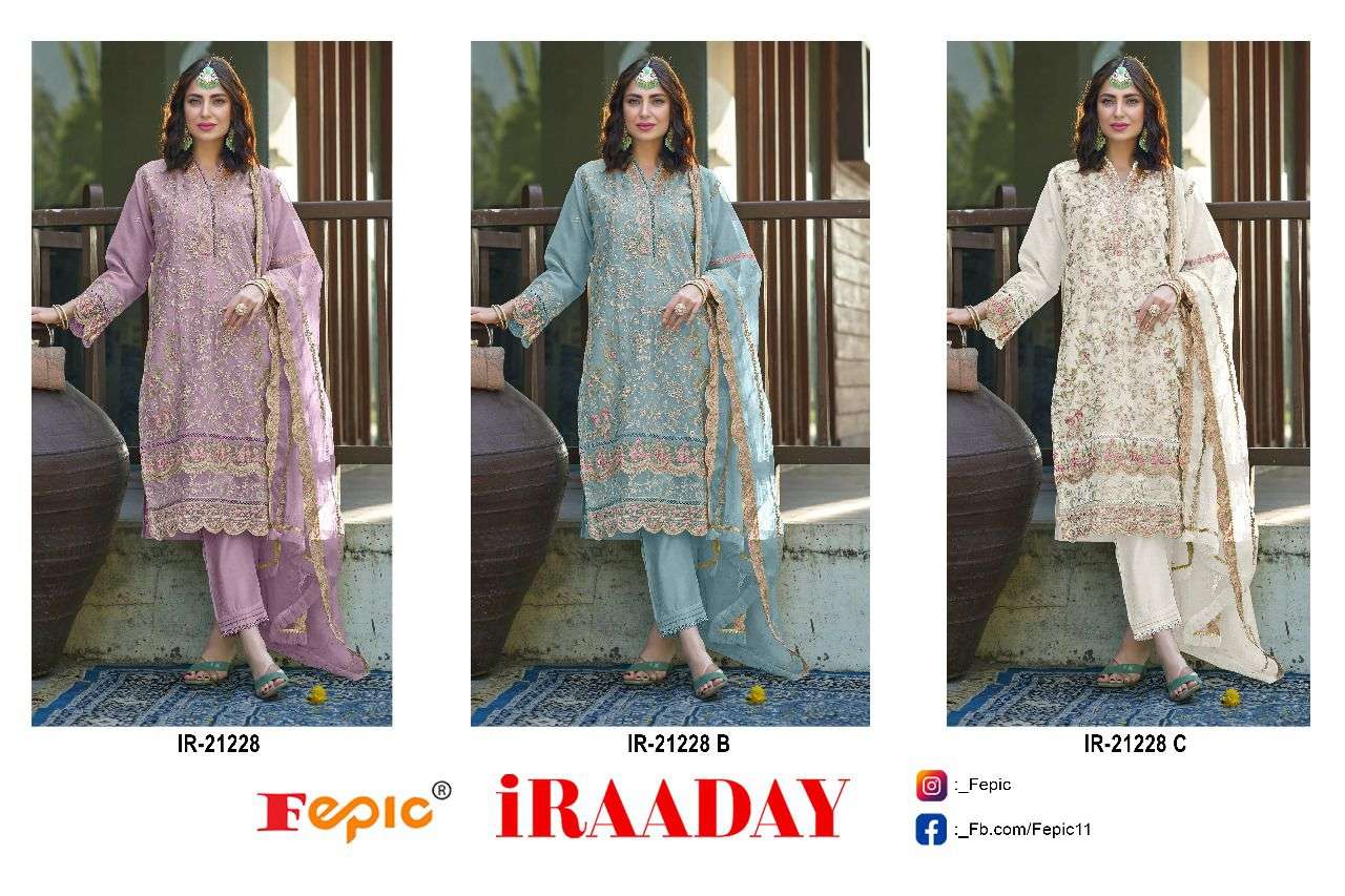 Fepic Ir 21228 Colors Heavy Embroidered Pakistani Suit view 3