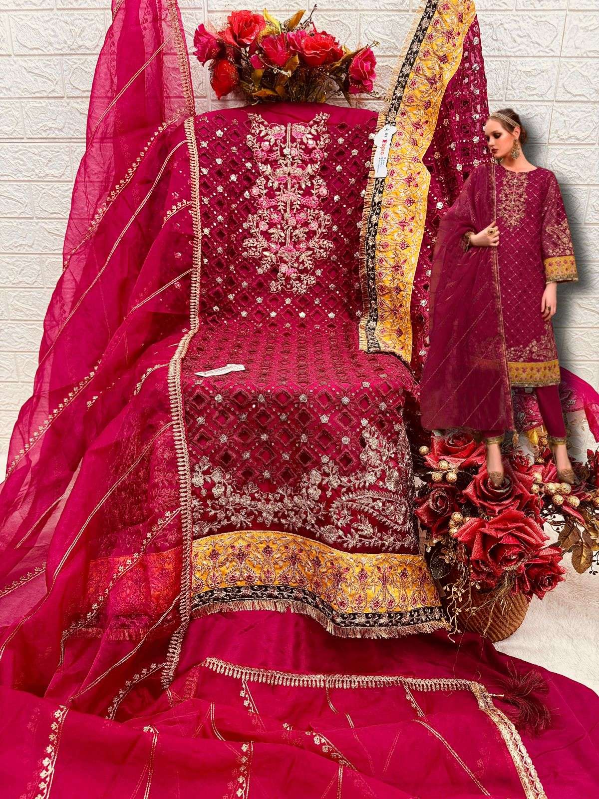 Fepic C 1342 Colors Straight Style Pakistani Suit Festive Collection view 4