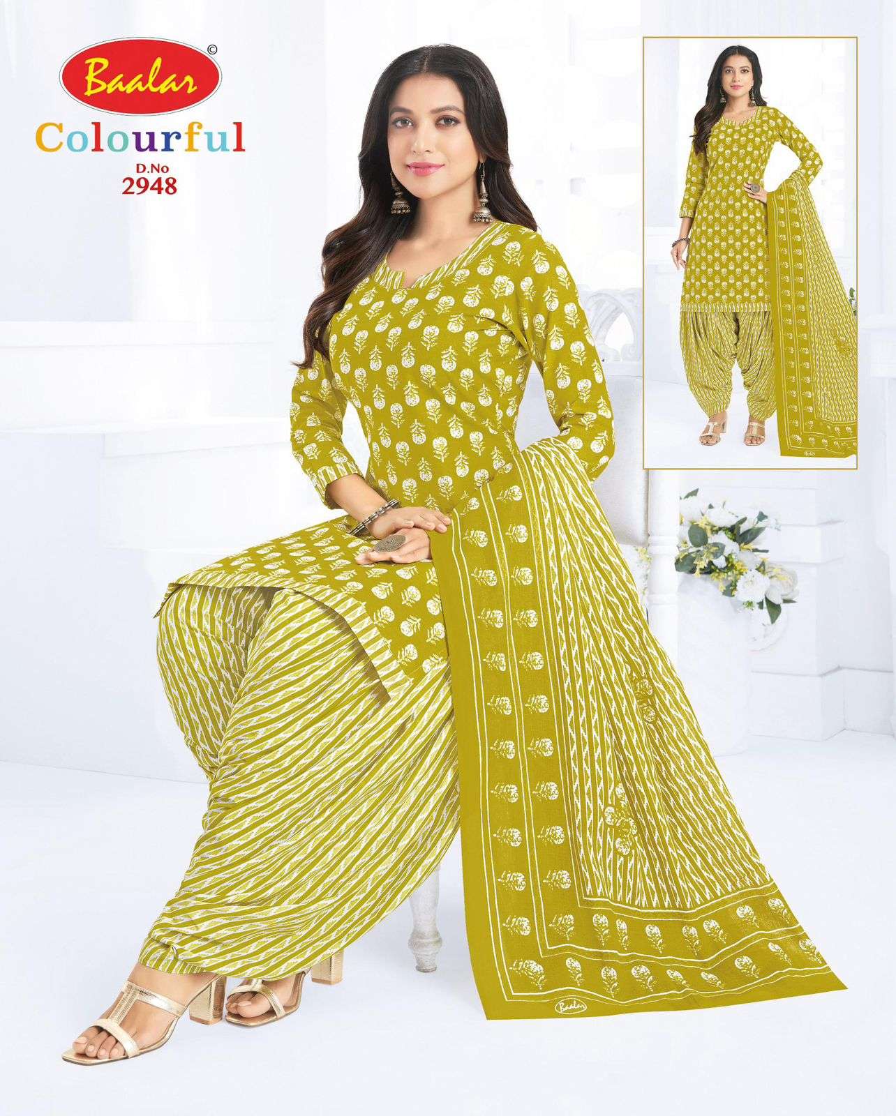 Baalar Colourful Vol 29 Unstitch Pure Cotton Suit view 11