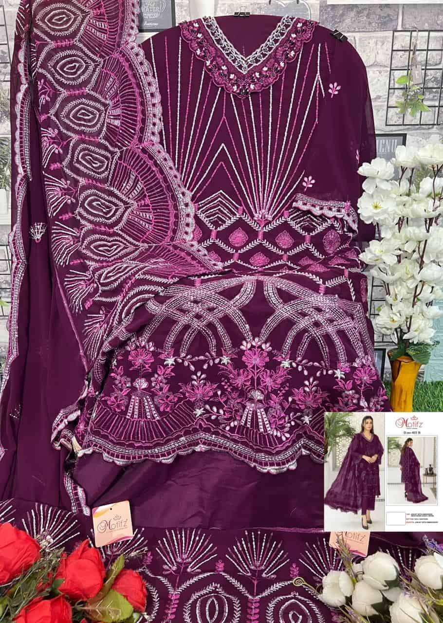 Motifz 403 Colors Pakistani Exclusive Designer Style Party wear Suit Wholesalers view 10