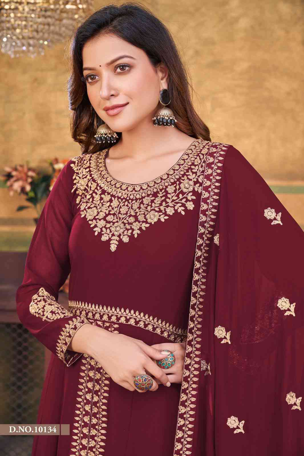 Anjubaa Vol 13 Designer Front Cut Party Wear Dress view 7