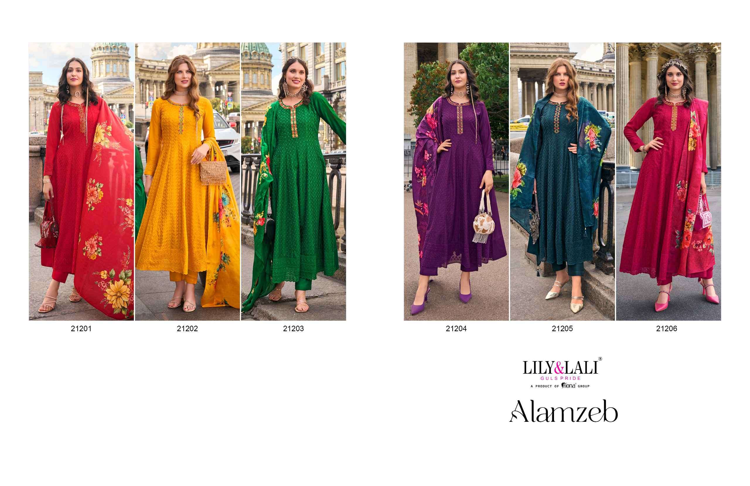 Lily And Lali Alamzeb Anarkali Pattern Premium Design Readymade Suit view 19