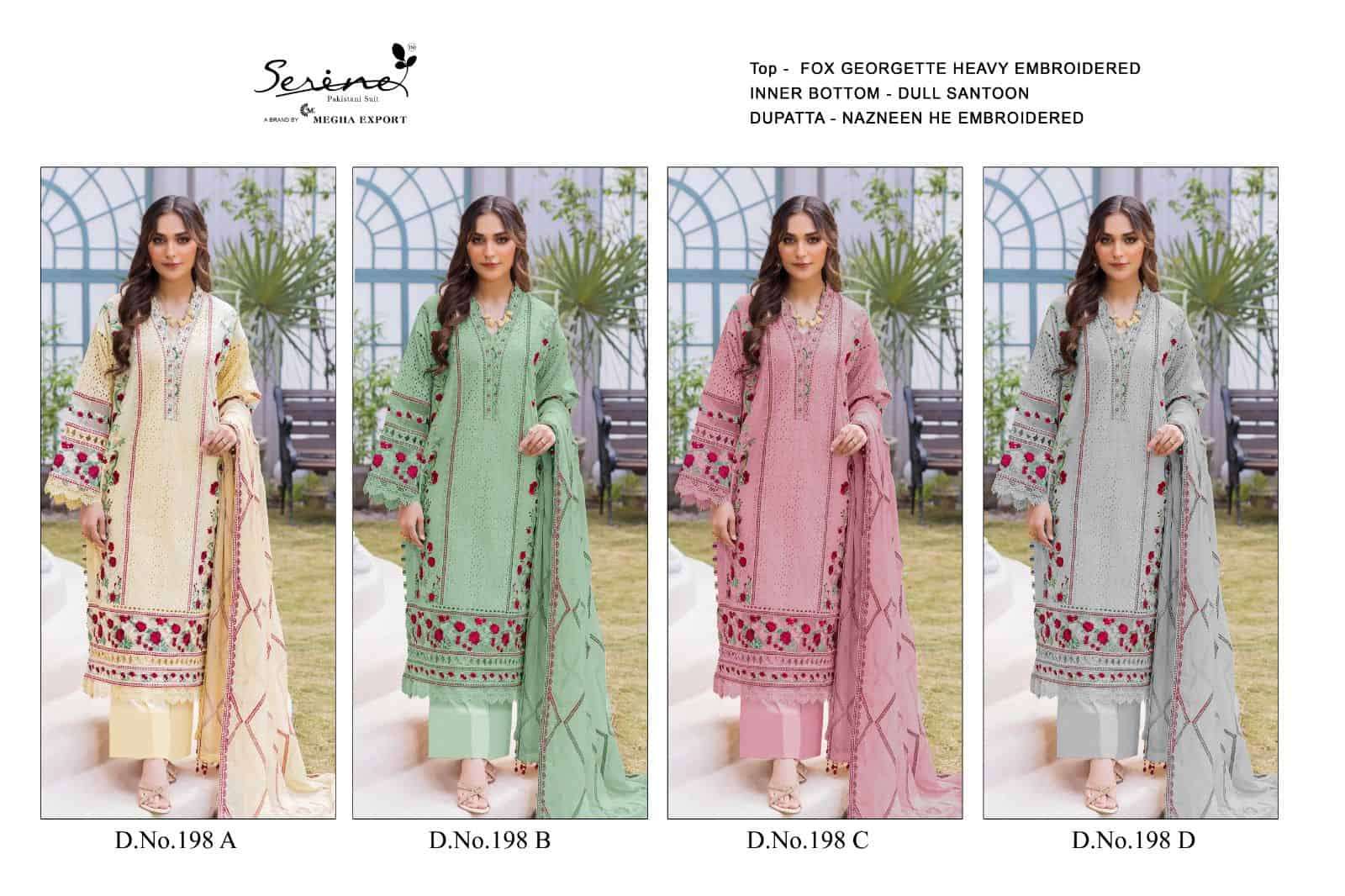 Serine S 198 Colors Pakistani Style Heavy Designer Festive Wear Salwar Suit view 5