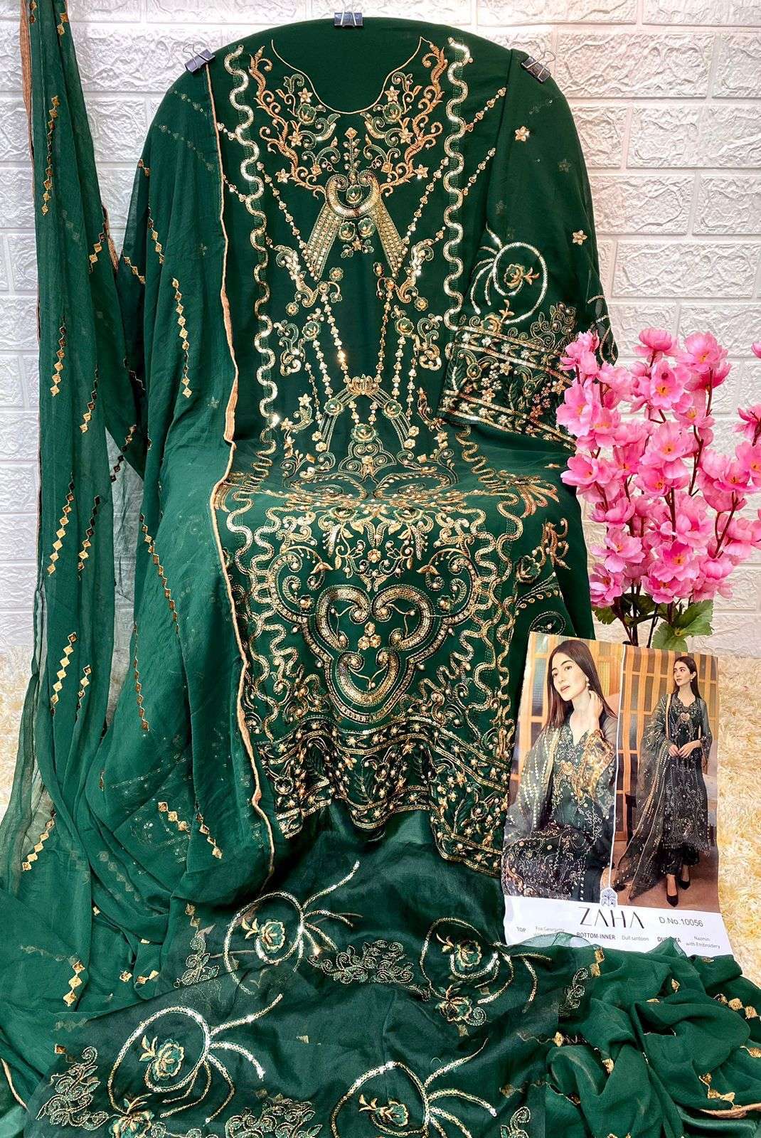 Zaha 10056 C Festive Wear Style Designer Pakistani Salwar Kameez Collection view 2